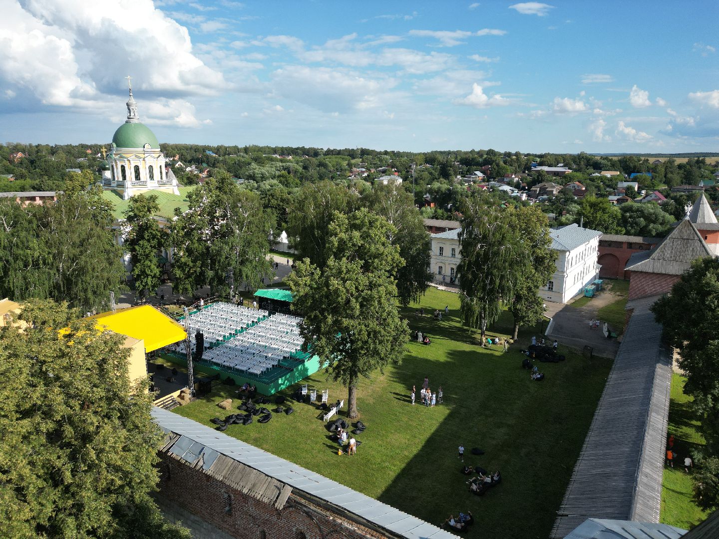 видео с коптера, зарайск, фестиваль,
