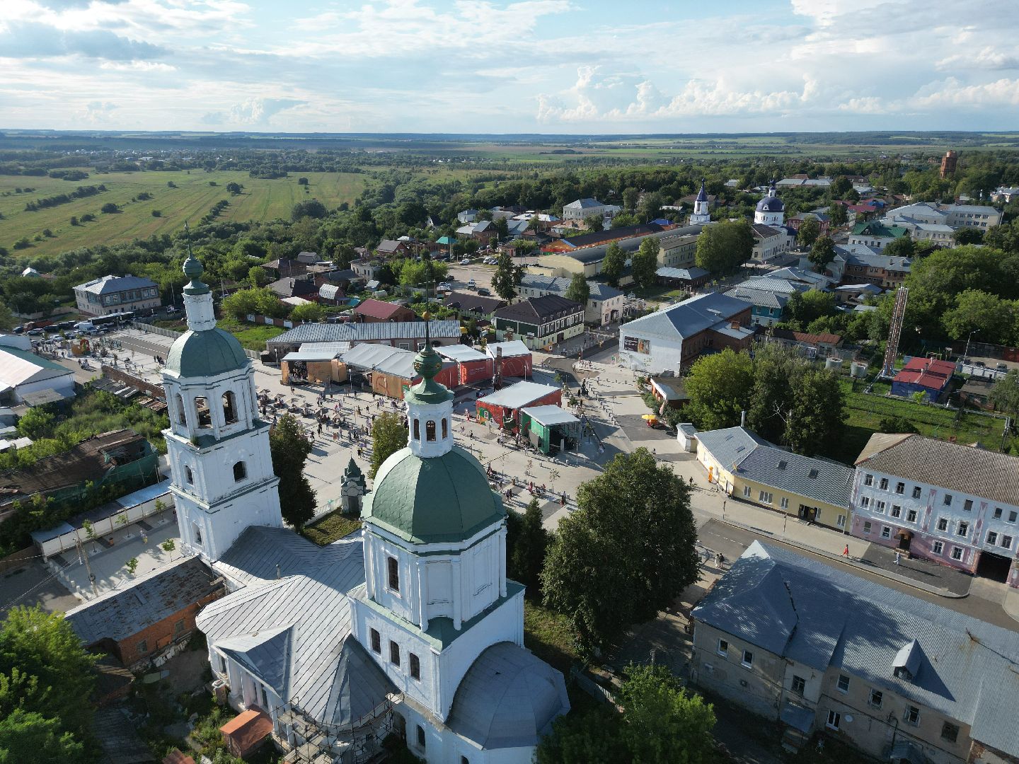 видео с коптера, зарайск, фестиваль,