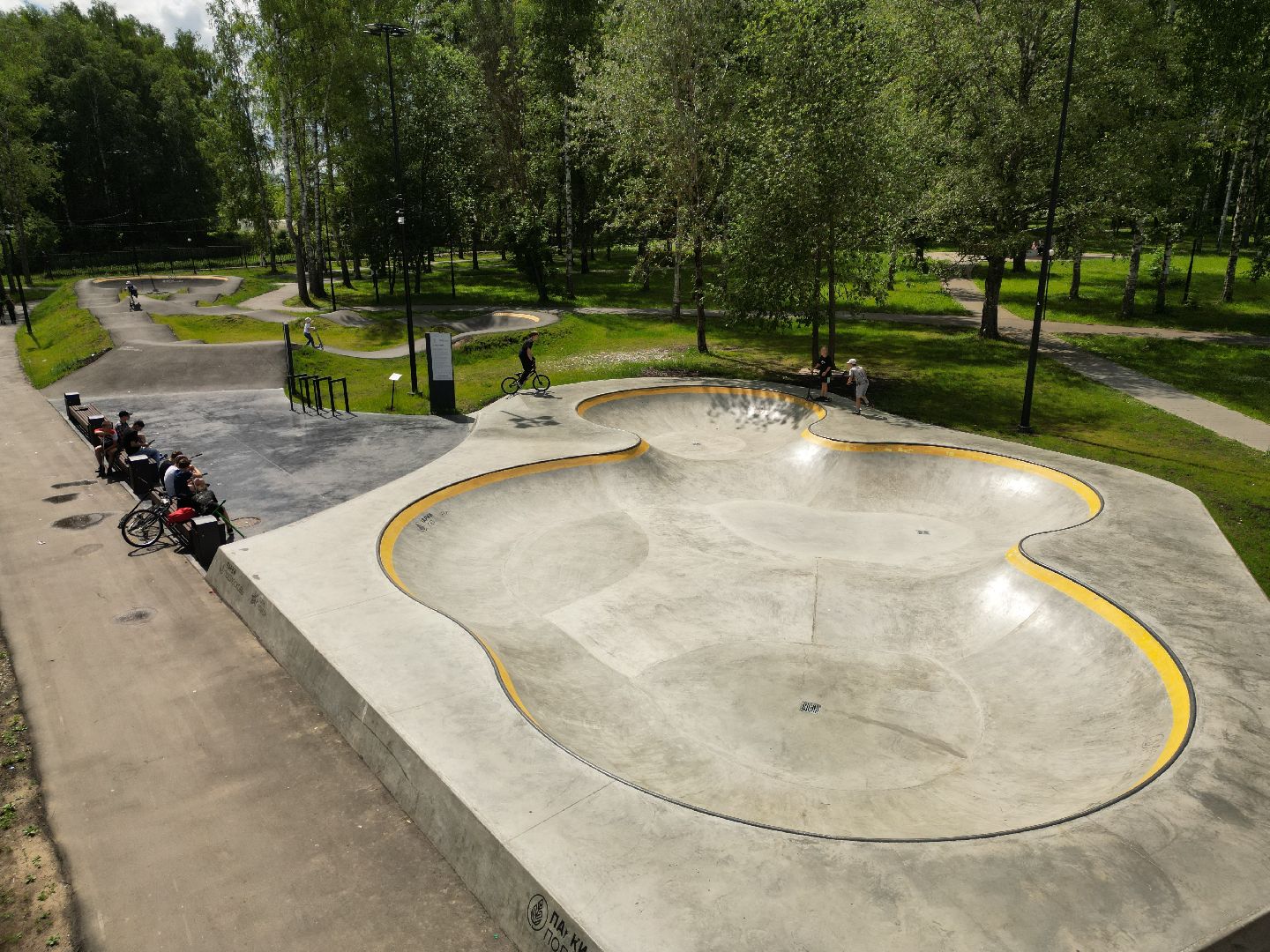 видео с коптера, парк, спорт,