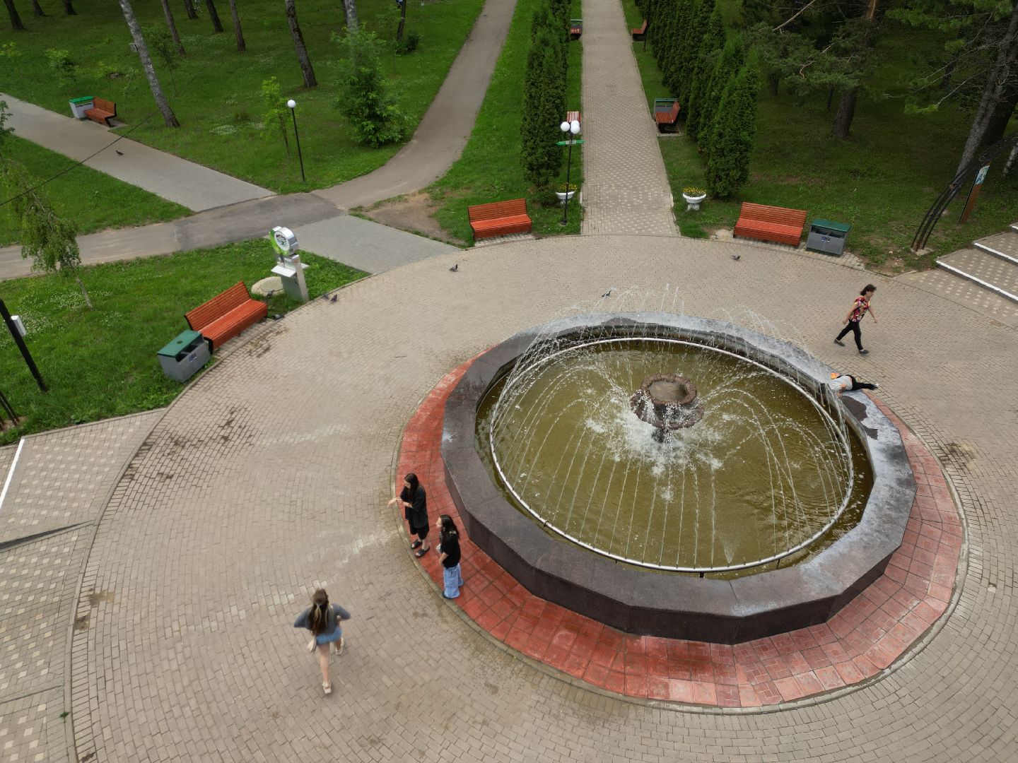 видео с коптера, парк, спорт,