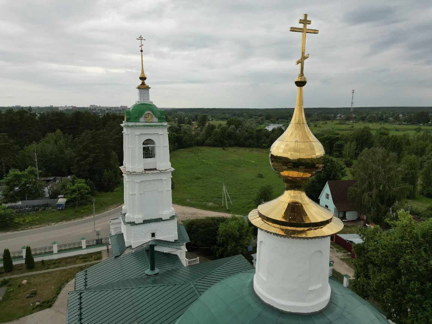 видео с коптера, церковь, саурово,