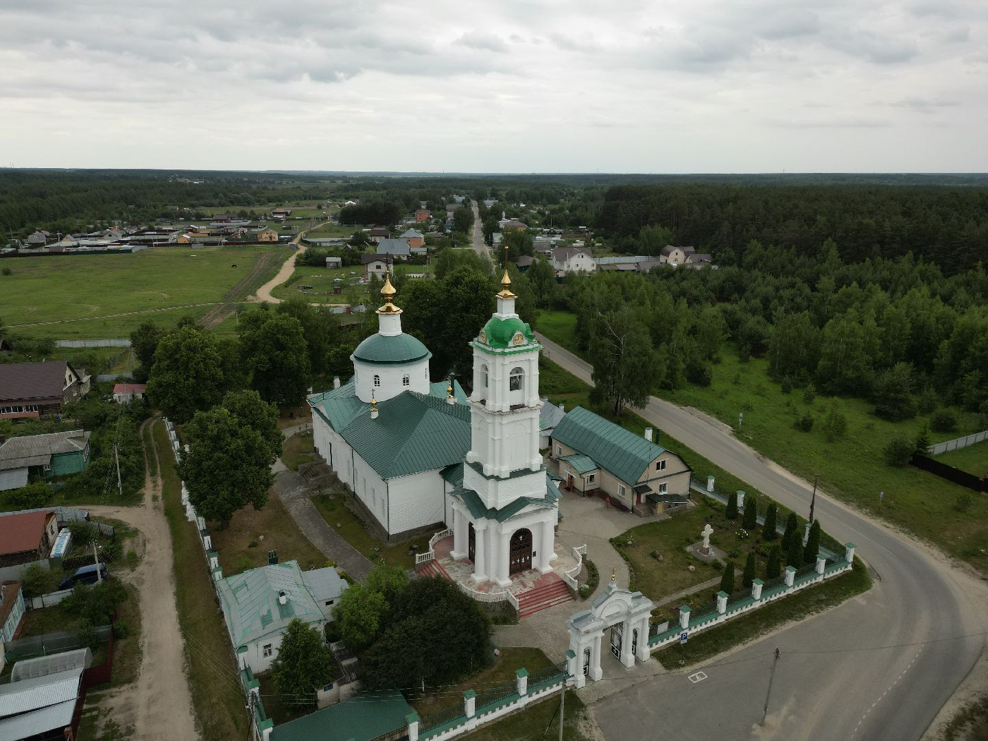 видео с коптера, церковь, саурово,
