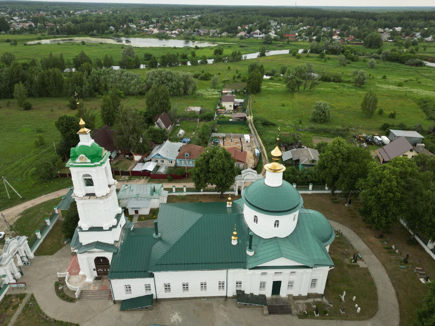 видео с коптера, церковь, саурово,