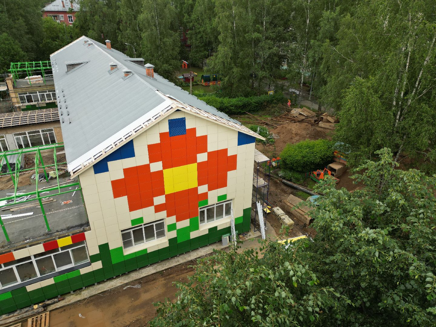 видео с коптера, сад, талдом,