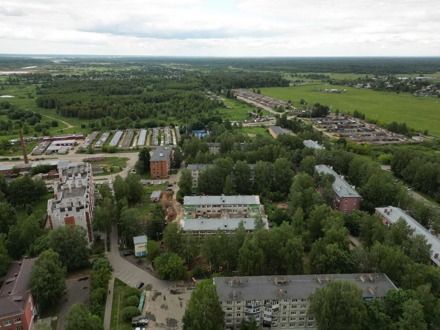 видео с коптера, сад, талдом,