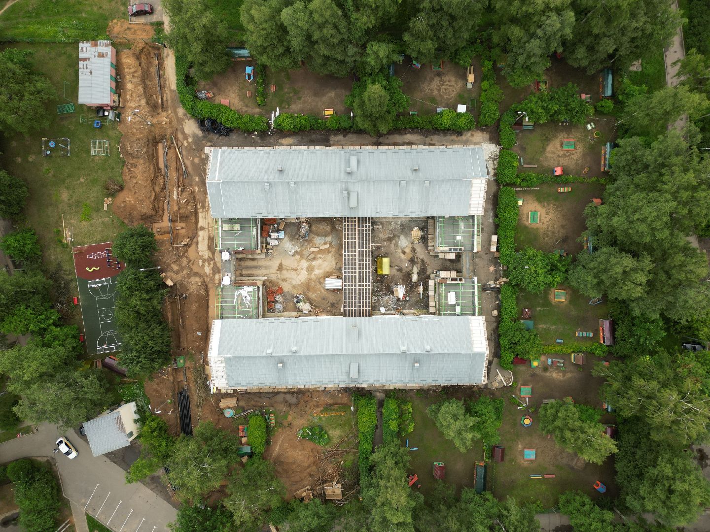 видео с коптера, сад, талдом,