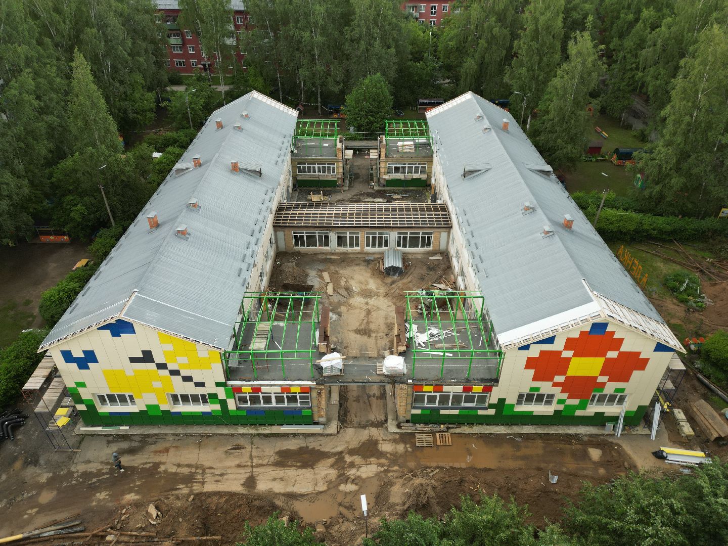 видео с коптера, сад, талдом,