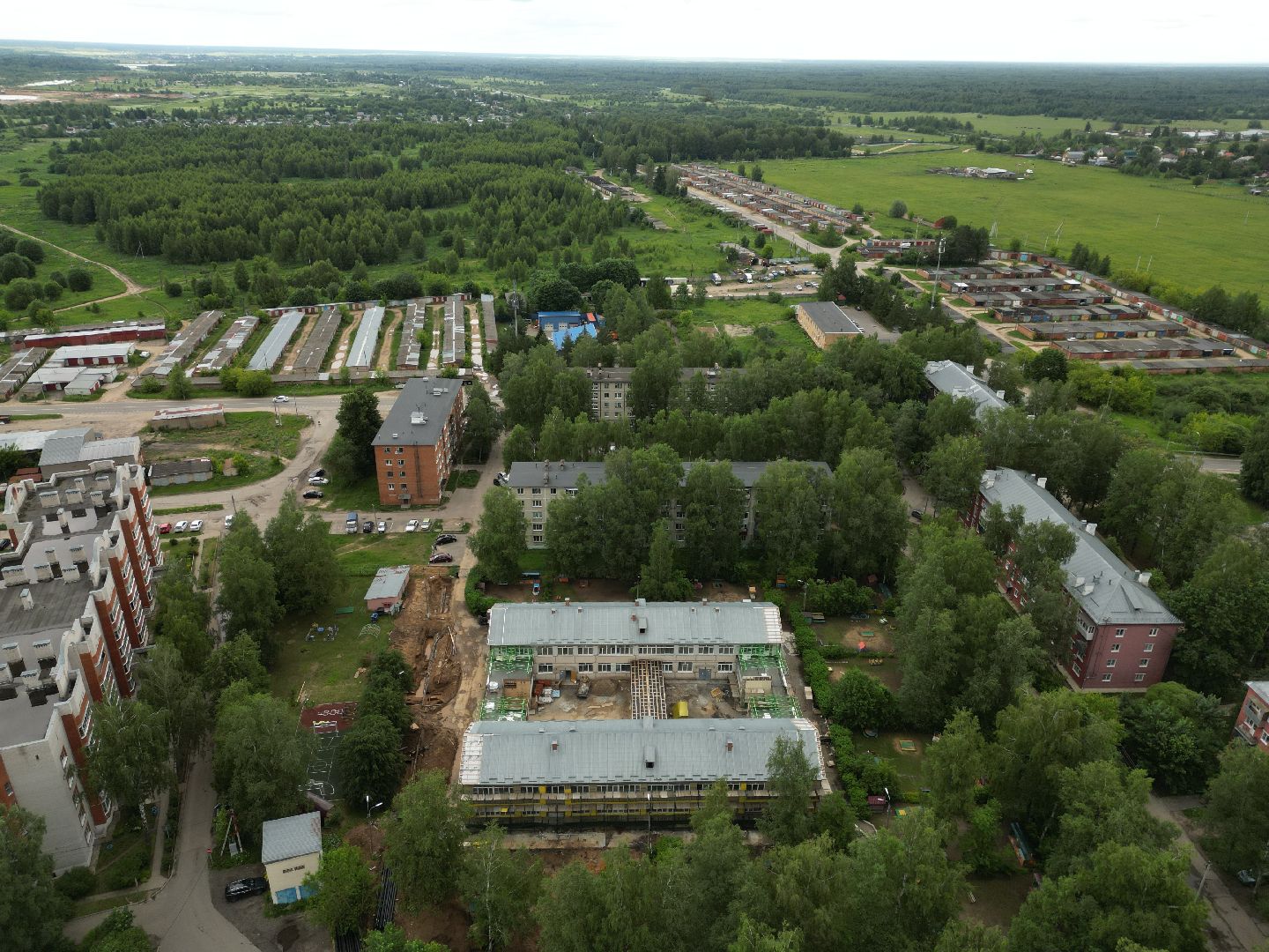 видео с коптера, сад, талдом,