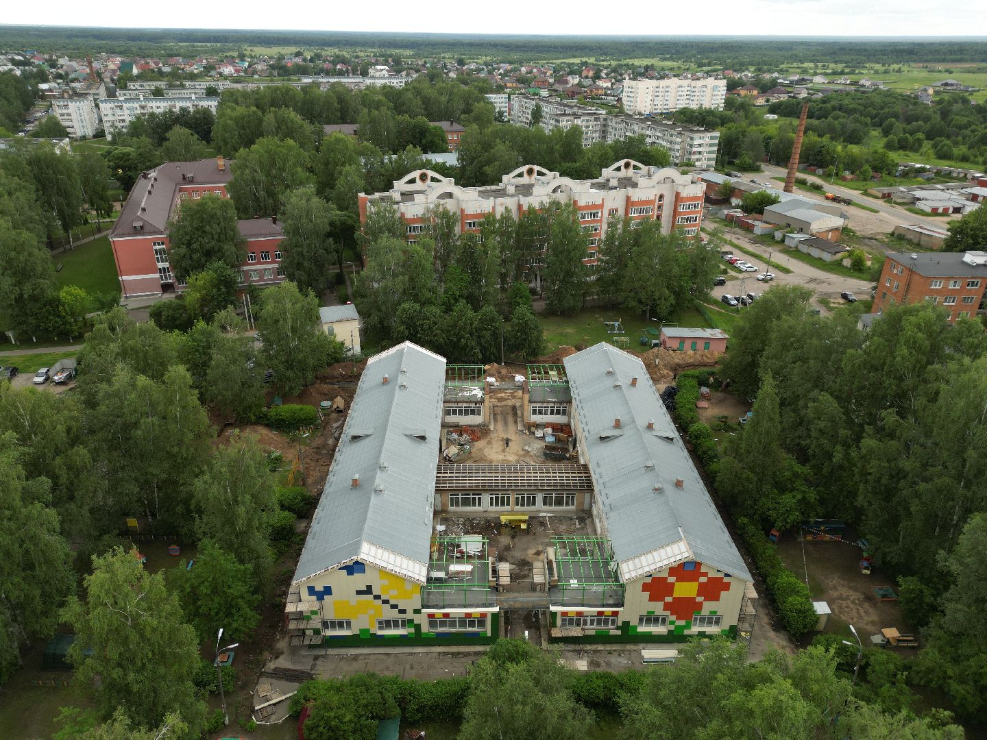 видео с коптера, сад, талдом,