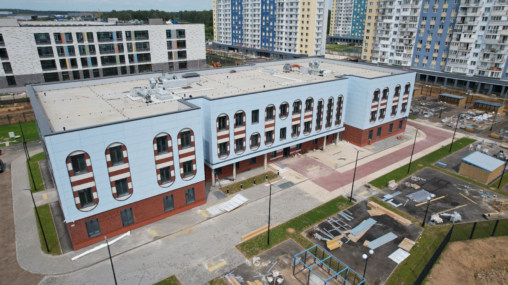 видео с коптера, детский сад, катюшки,