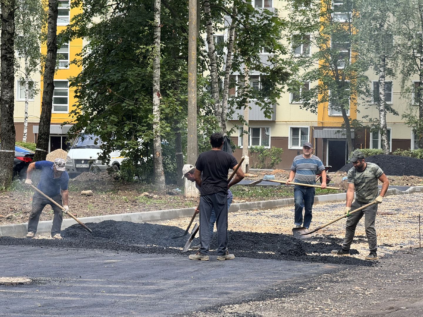 шаховская, укладка асфальта, благоуйстройство, благоустройство 2024,