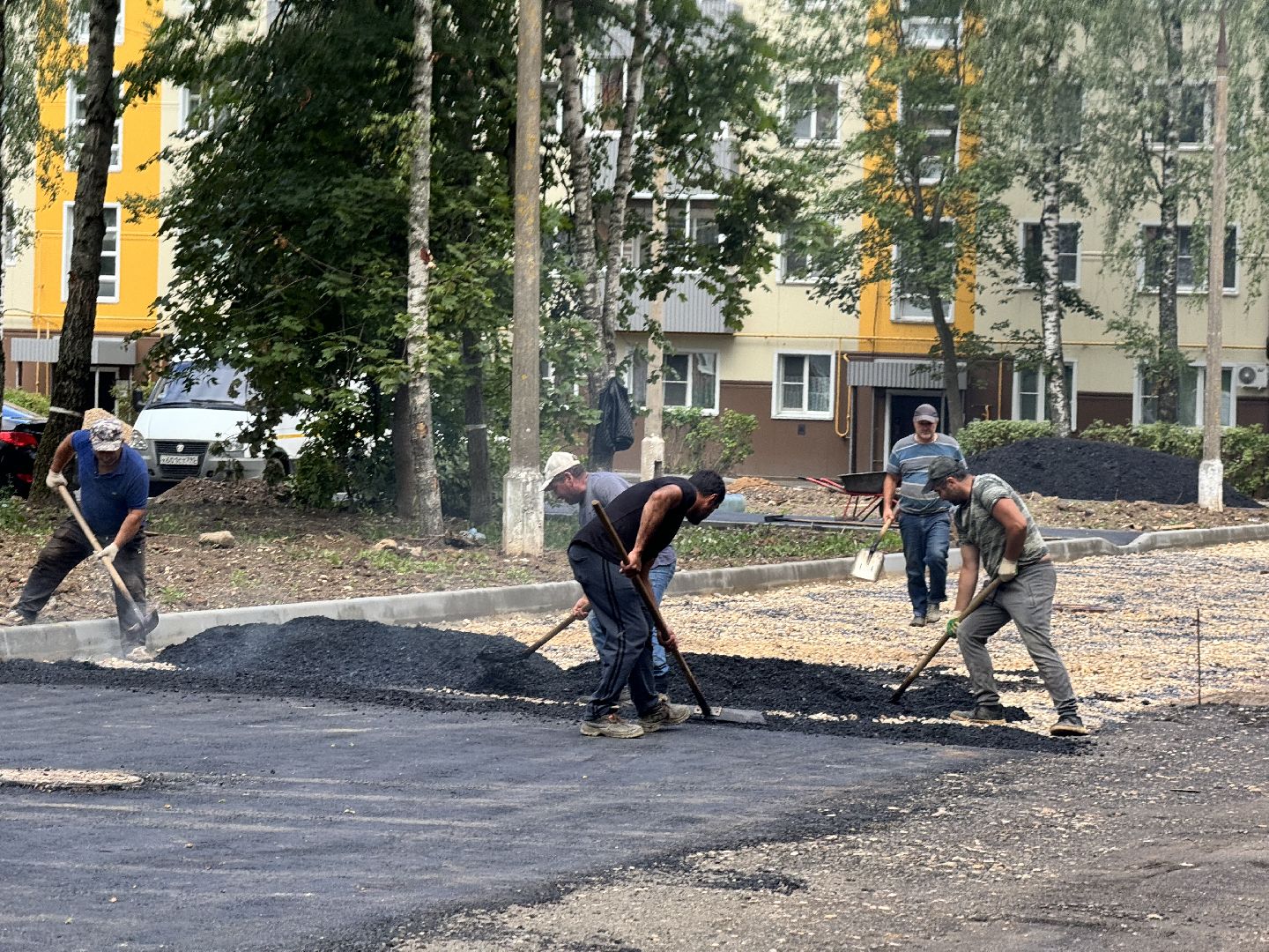 шаховская, укладка асфальта, благоуйстройство, благоустройство 2024,