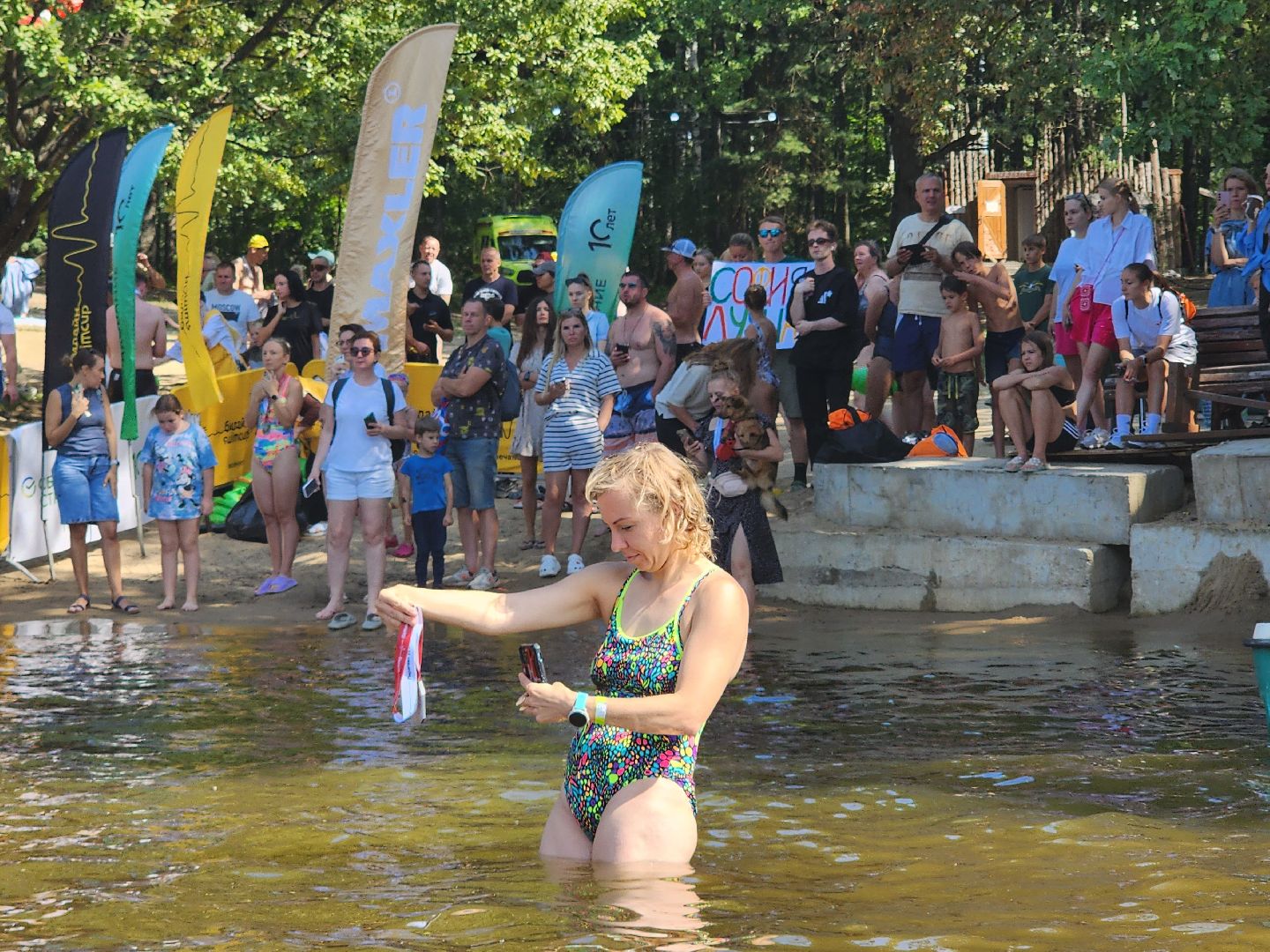 соревнования по плаванию, клязьменское водохранилище, мытищи, спорт,