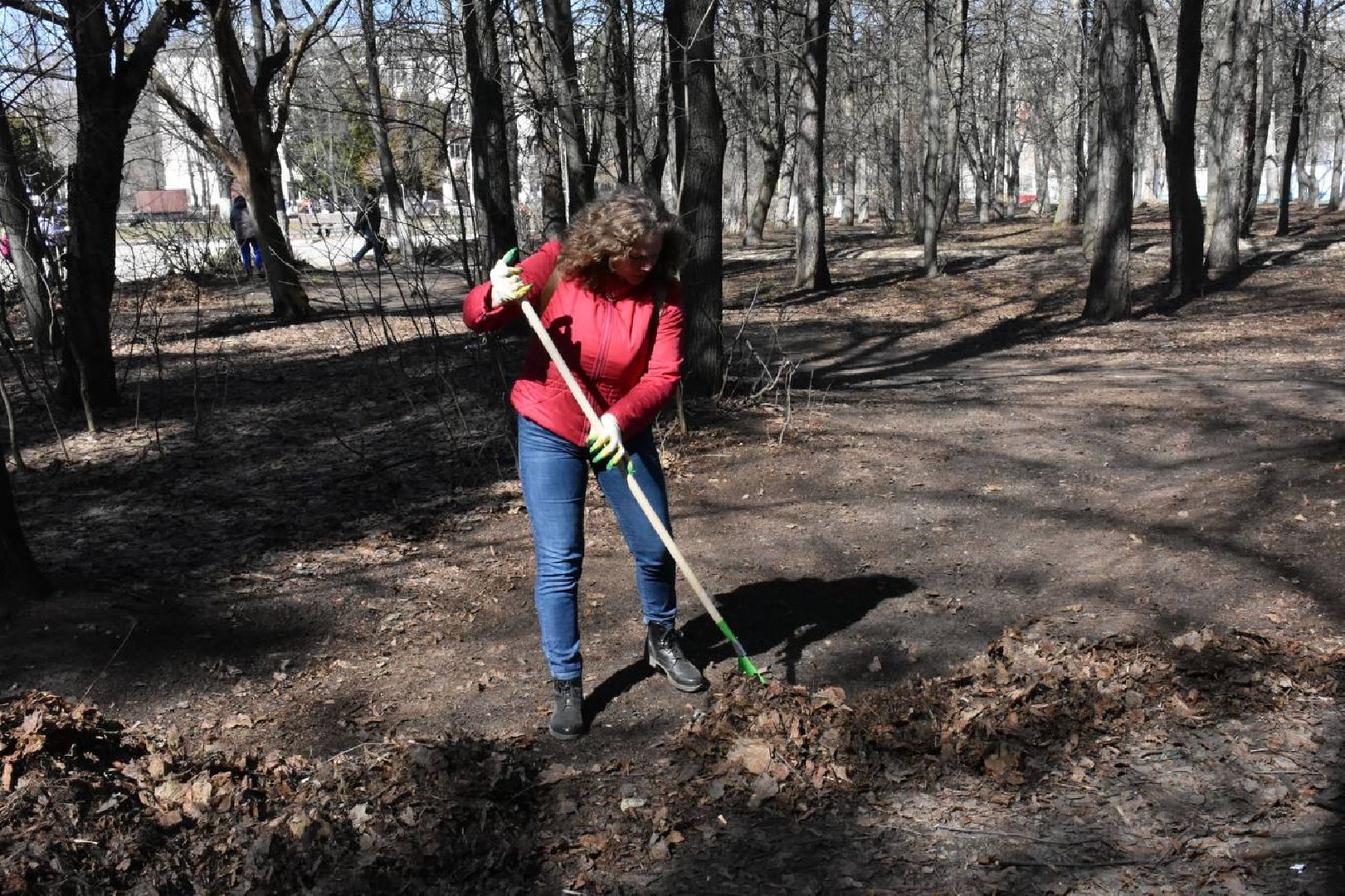 субботник, первый, парк, вечный, огонь, сквер, уборка