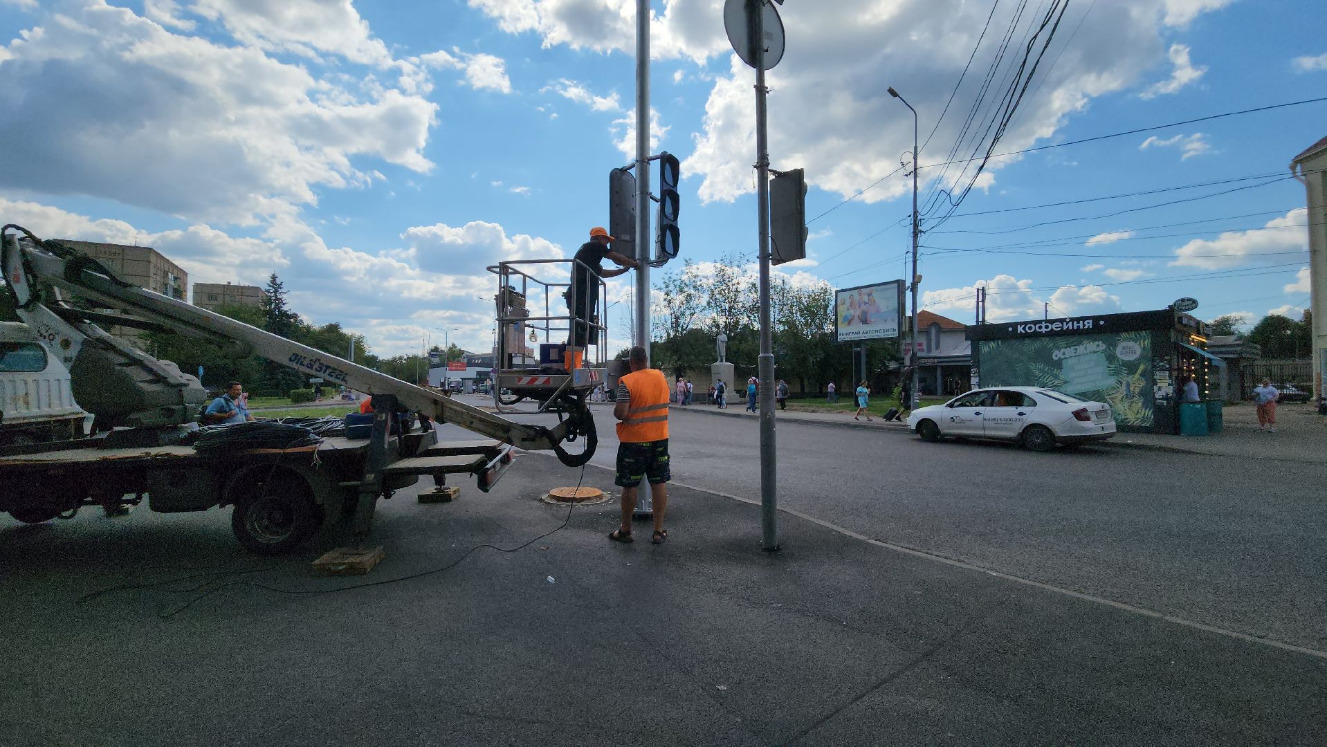 пушкино, светофор, площадь, дорожная инфраструктура,