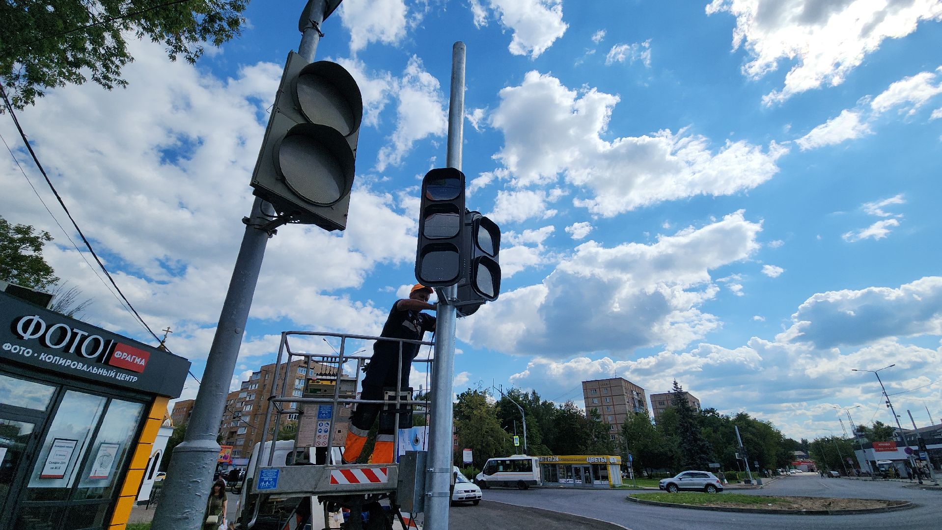 пушкино, светофор, площадь, дорожная инфраструктура,