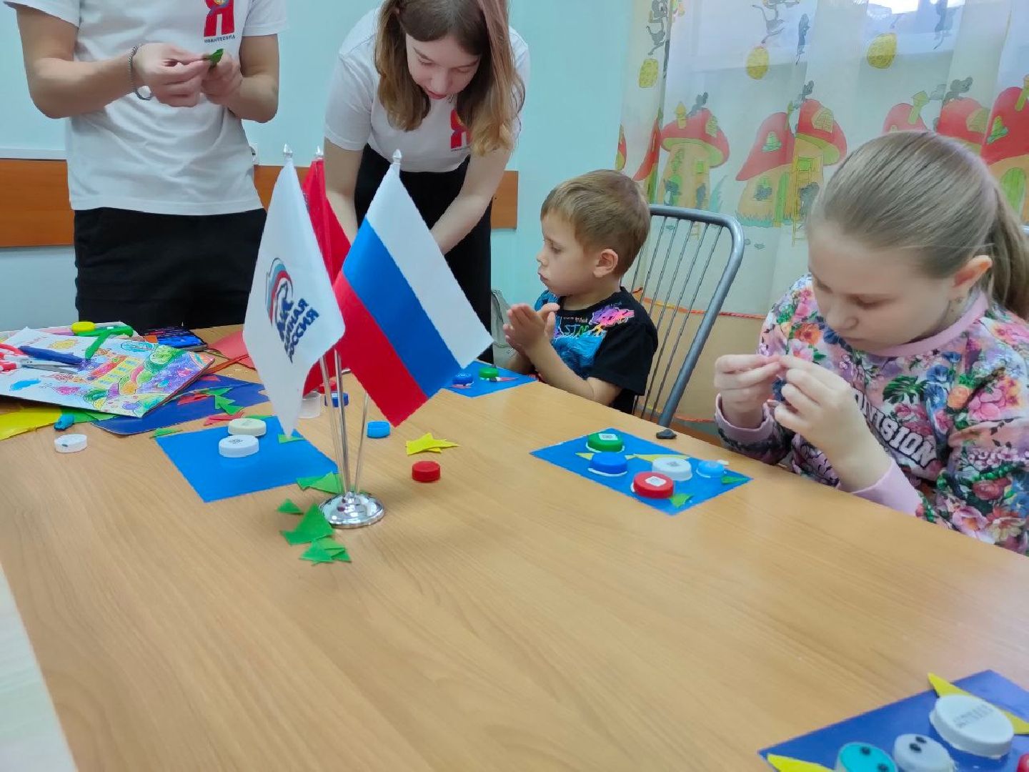 волонтеры, дети,