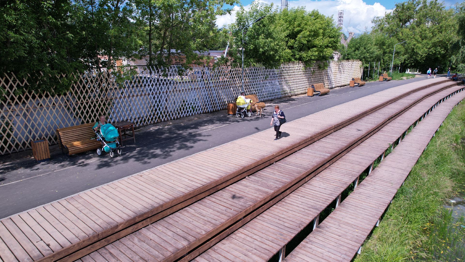 видео с коптера, пруд, пляж, дмитров,