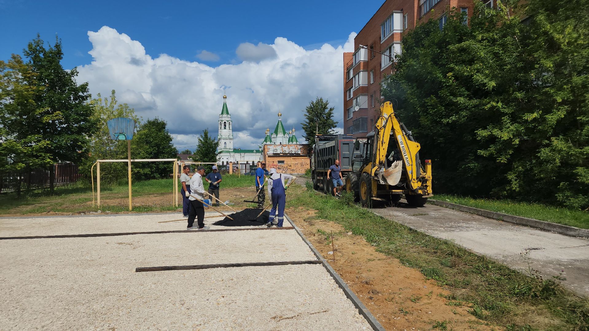 Егорьевск, благоустройство, детские игровые площадки, дети, игры, стройка, асфальт,