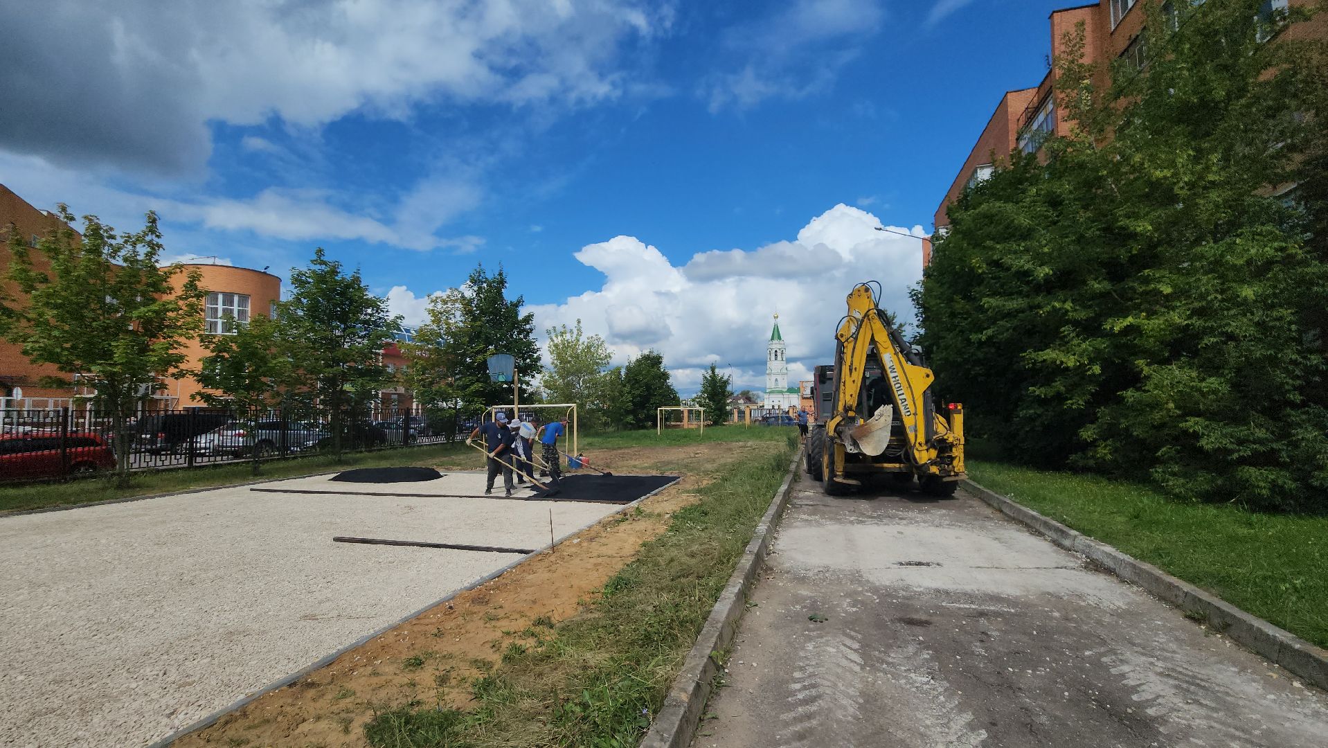 Егорьевск, благоустройство, детские игровые площадки, дети, игры, стройка, асфальт,