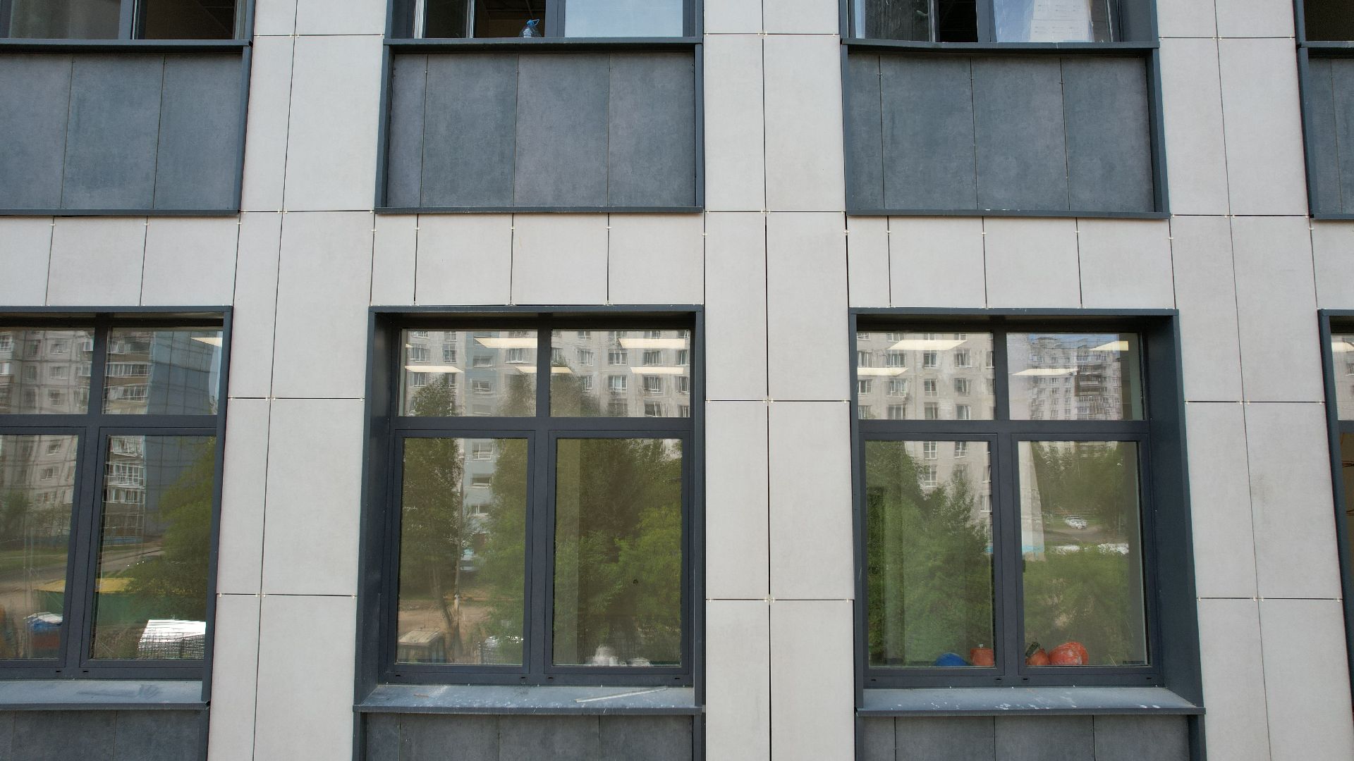 видео с коптера, строительство, медицина, поликлиника,