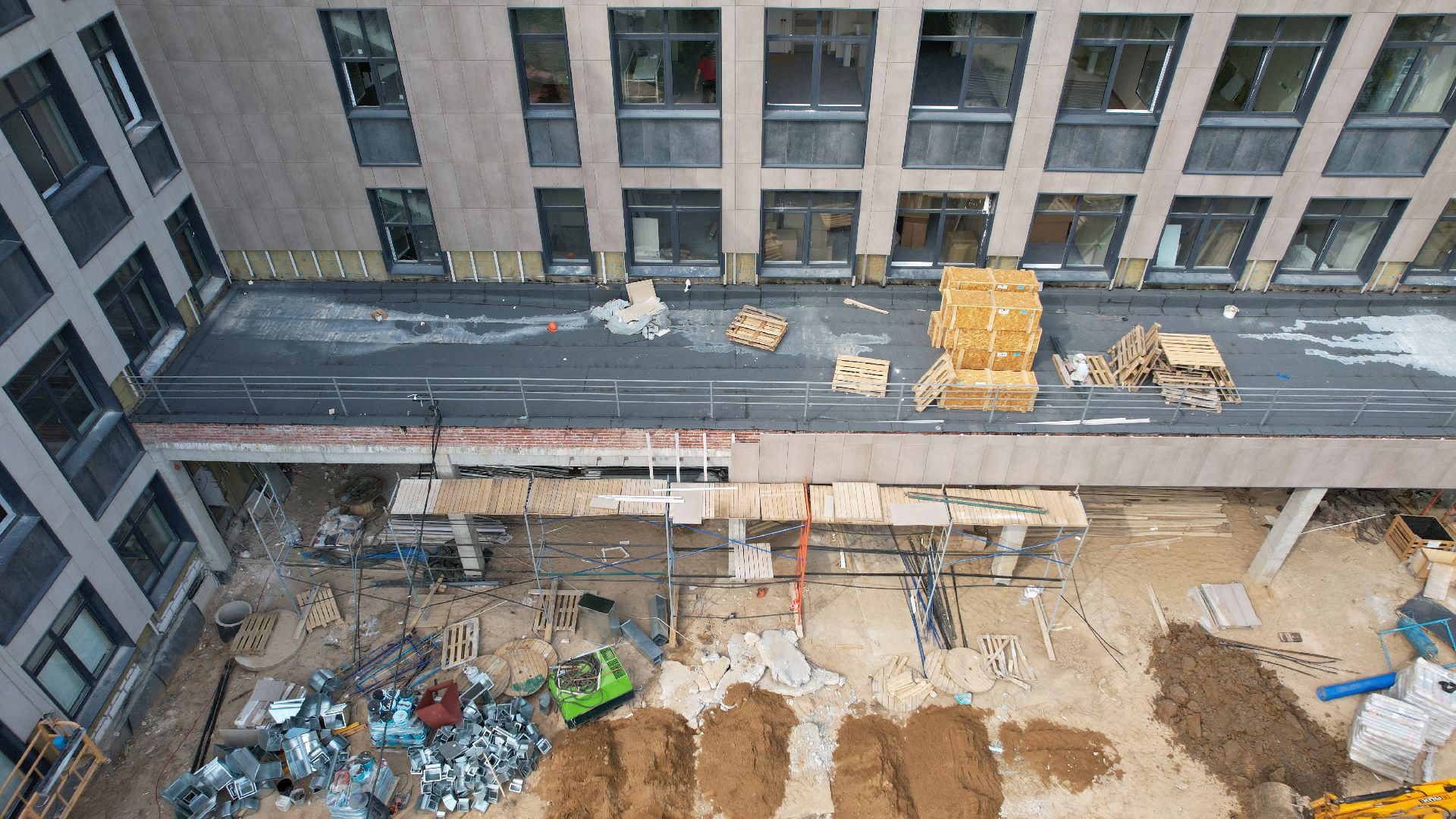 видео с коптера, строительство, медицина, поликлиника,