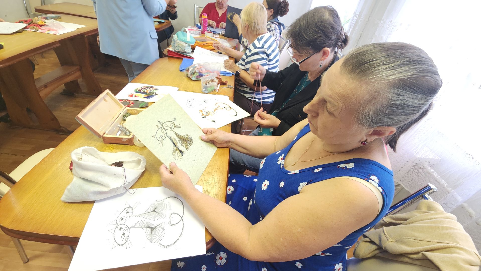 пушкино, активное долголетие, мастер-класс, вышивка, реабилитационный центр, социальная адаптация,