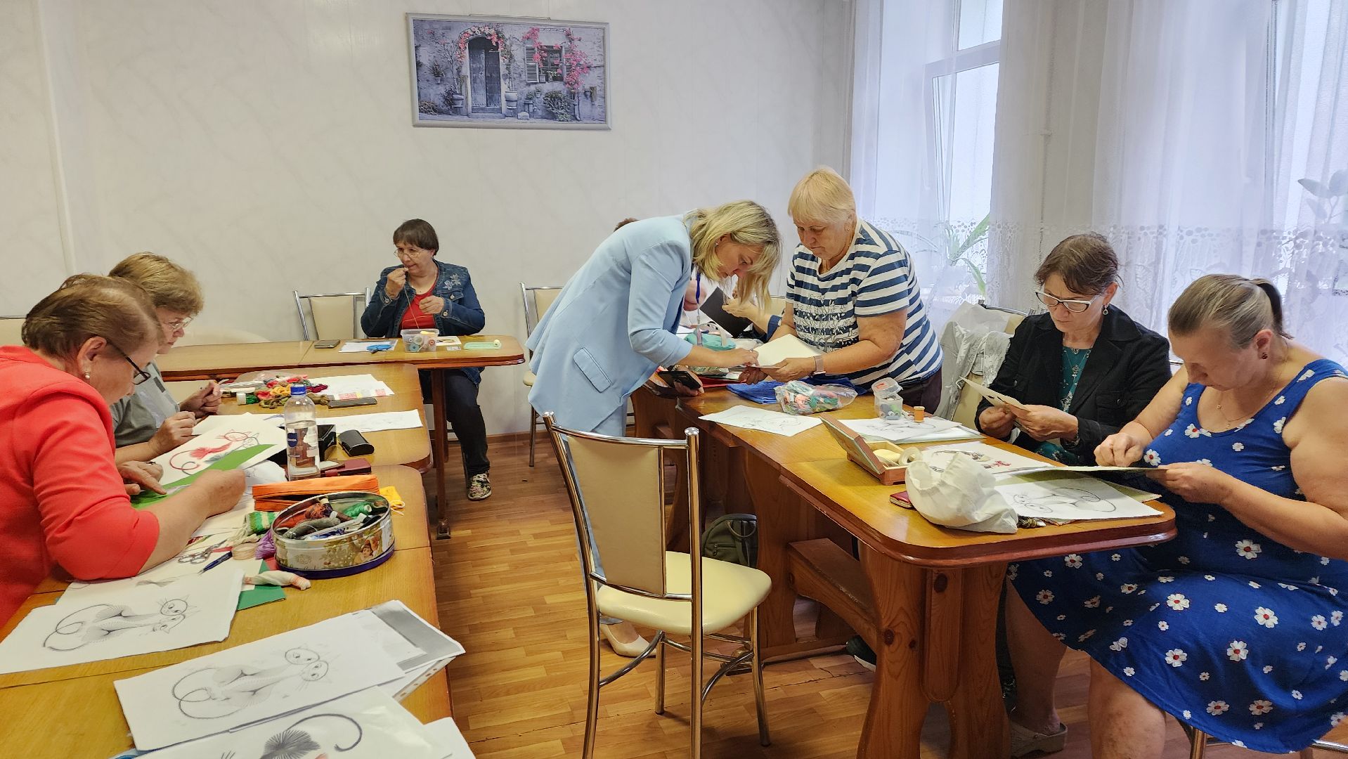 пушкино, активное долголетие, мастер-класс, вышивка, реабилитационный центр, социальная адаптация,