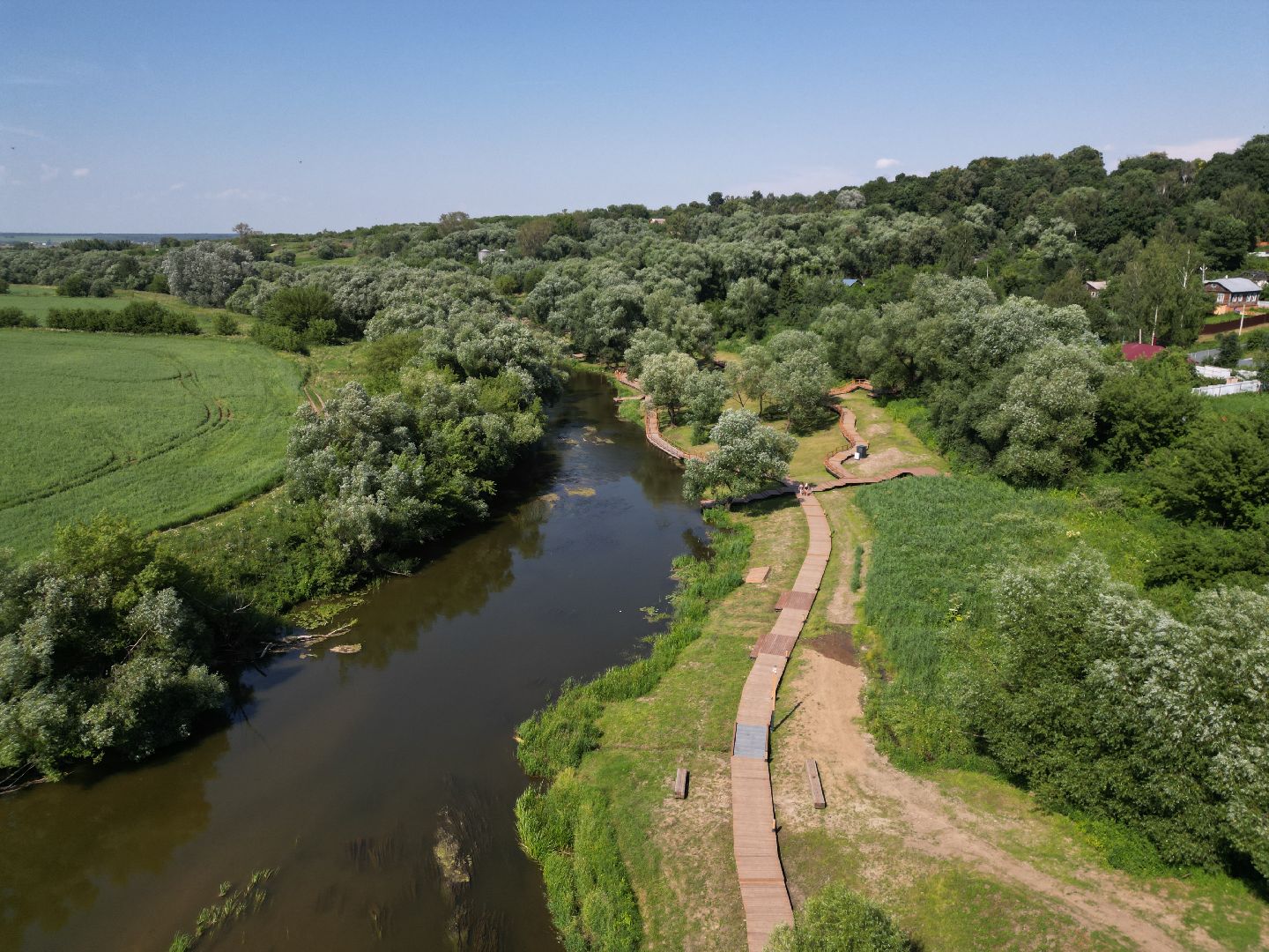 видео с коптера, зарайск, набережная,