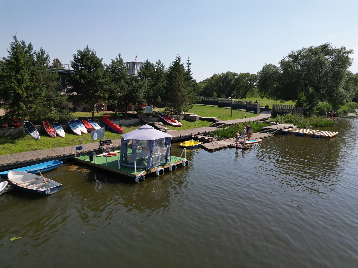 видео с коптера, зарайск, набережная,