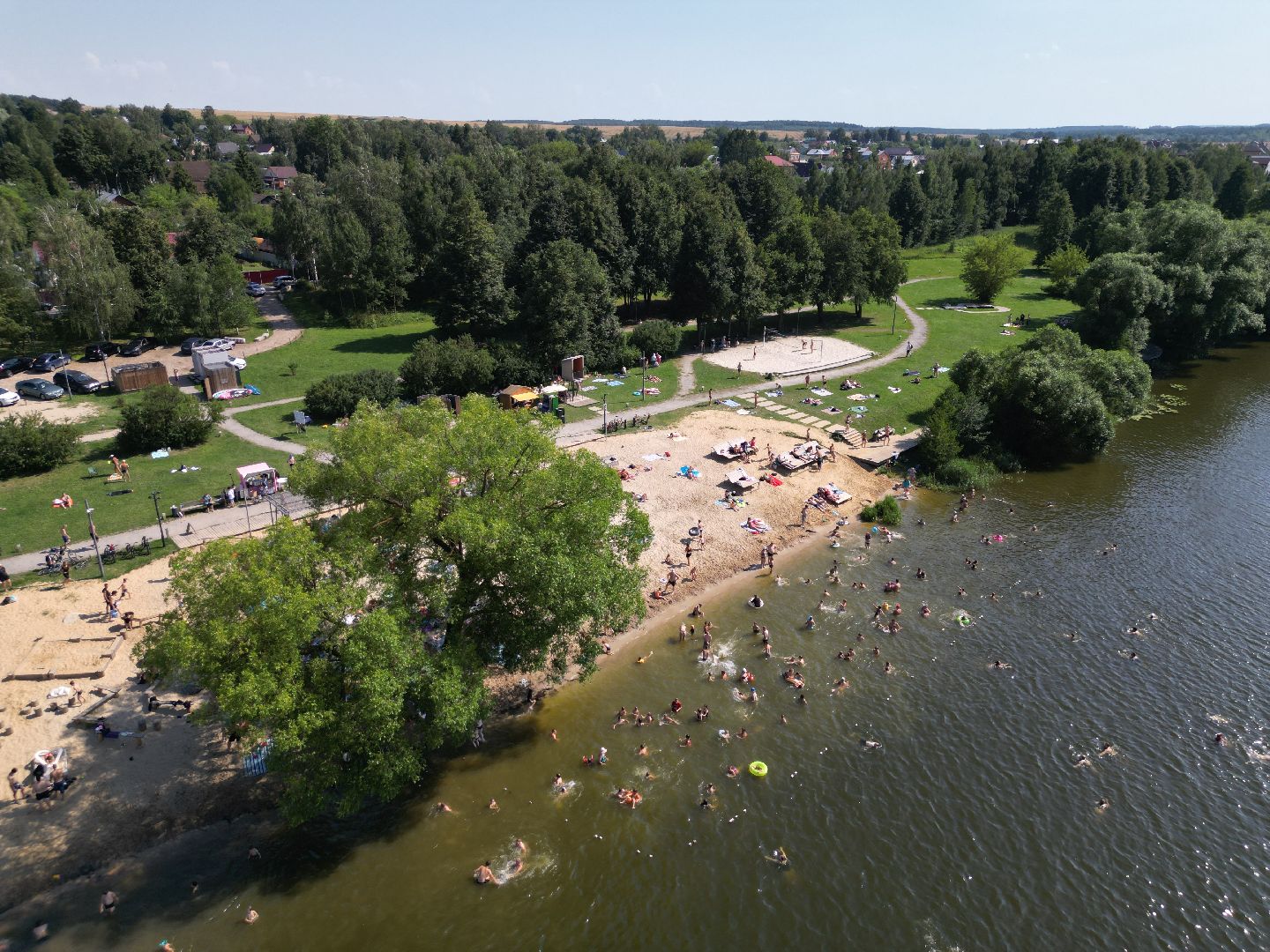 видео с коптера, зарайск, набережная,