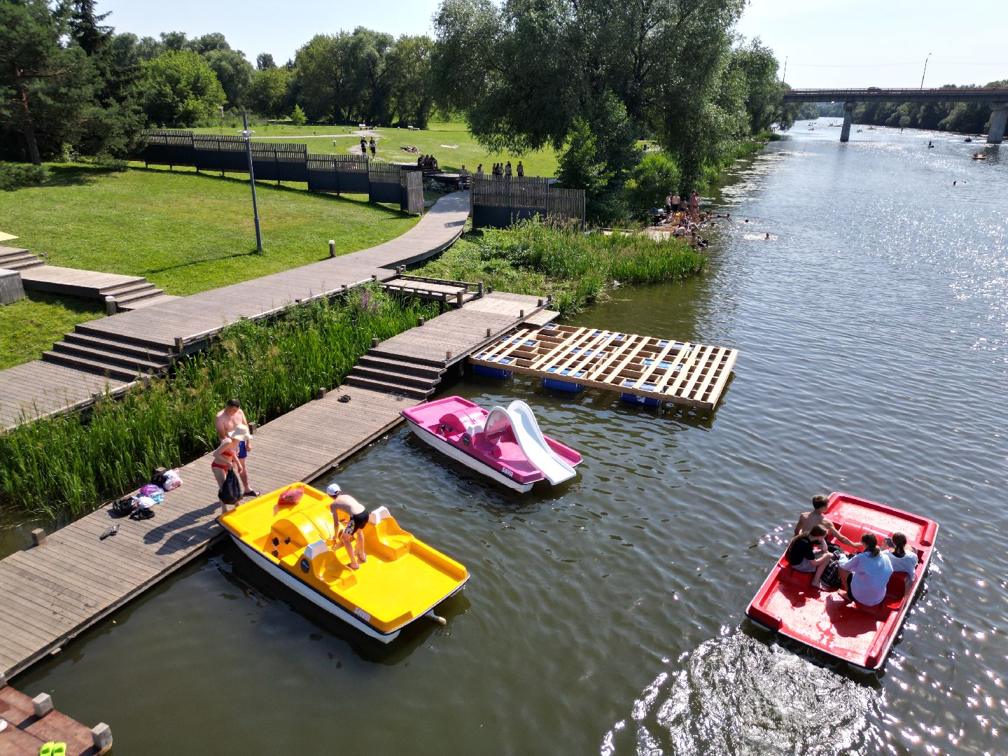видео с коптера, зарайск, набережная,
