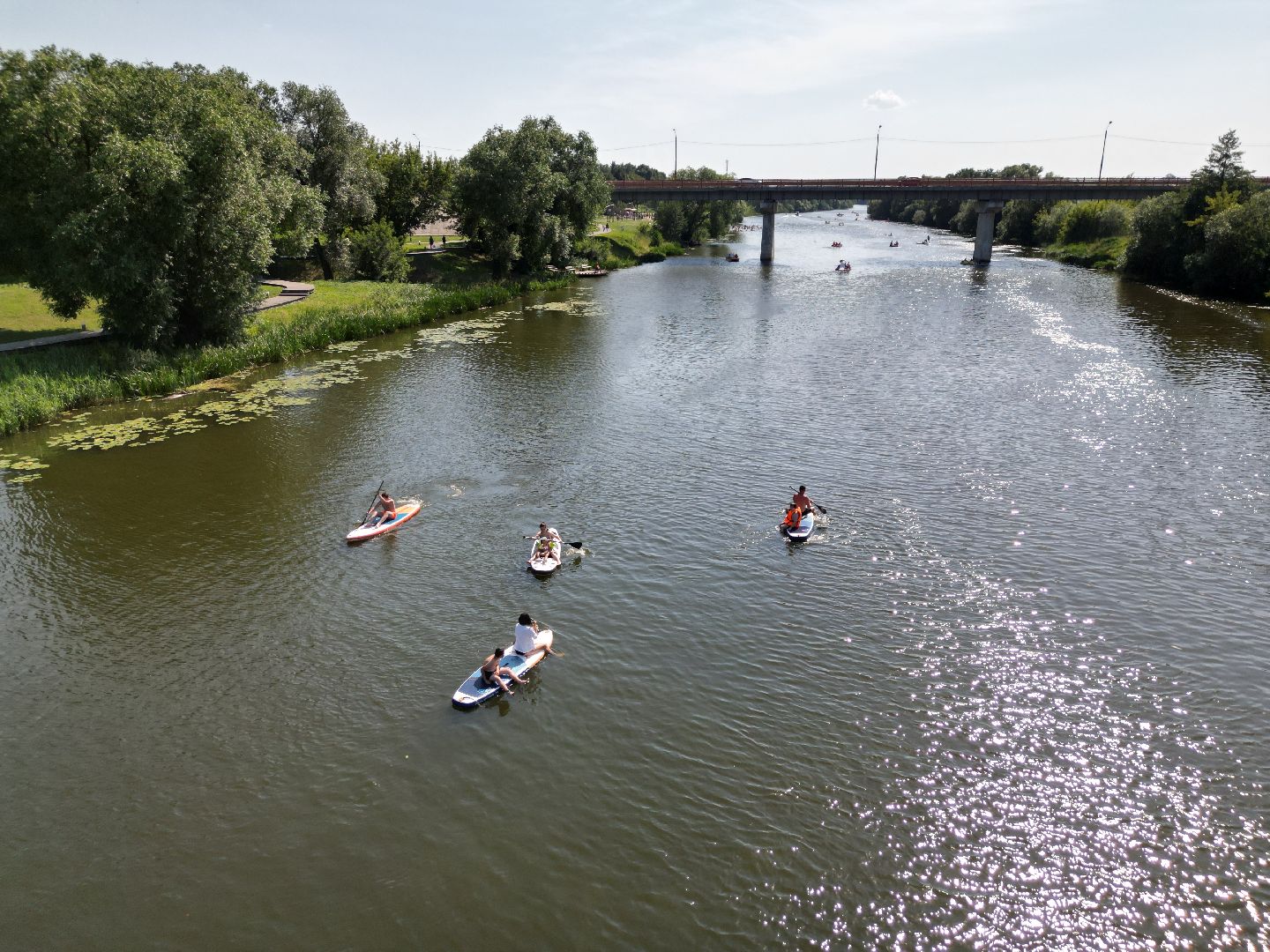 видео с коптера, зарайск, набережная,