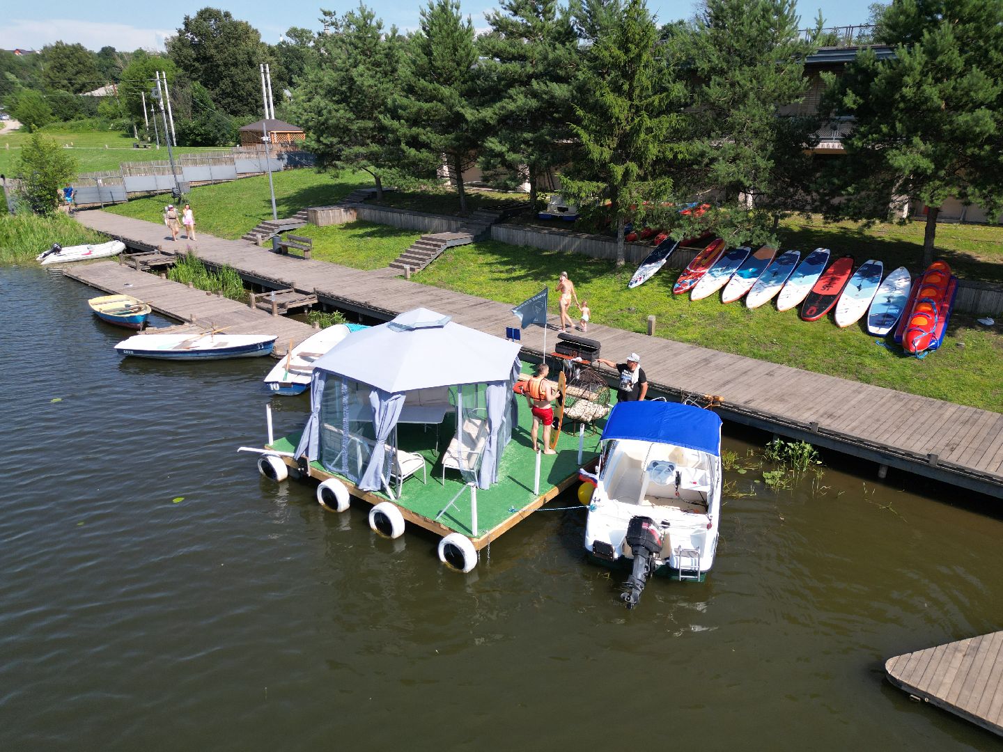 видео с коптера, зарайск, набережная,