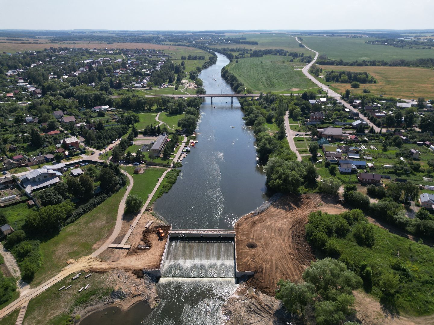 видео с коптера, зарайск, набережная,