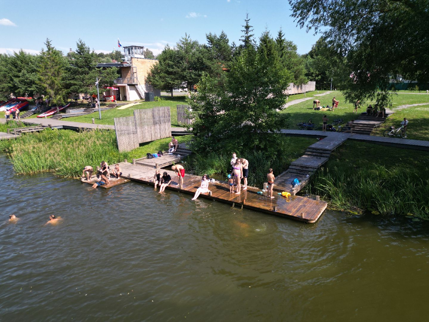 видео с коптера, зарайск, набережная,