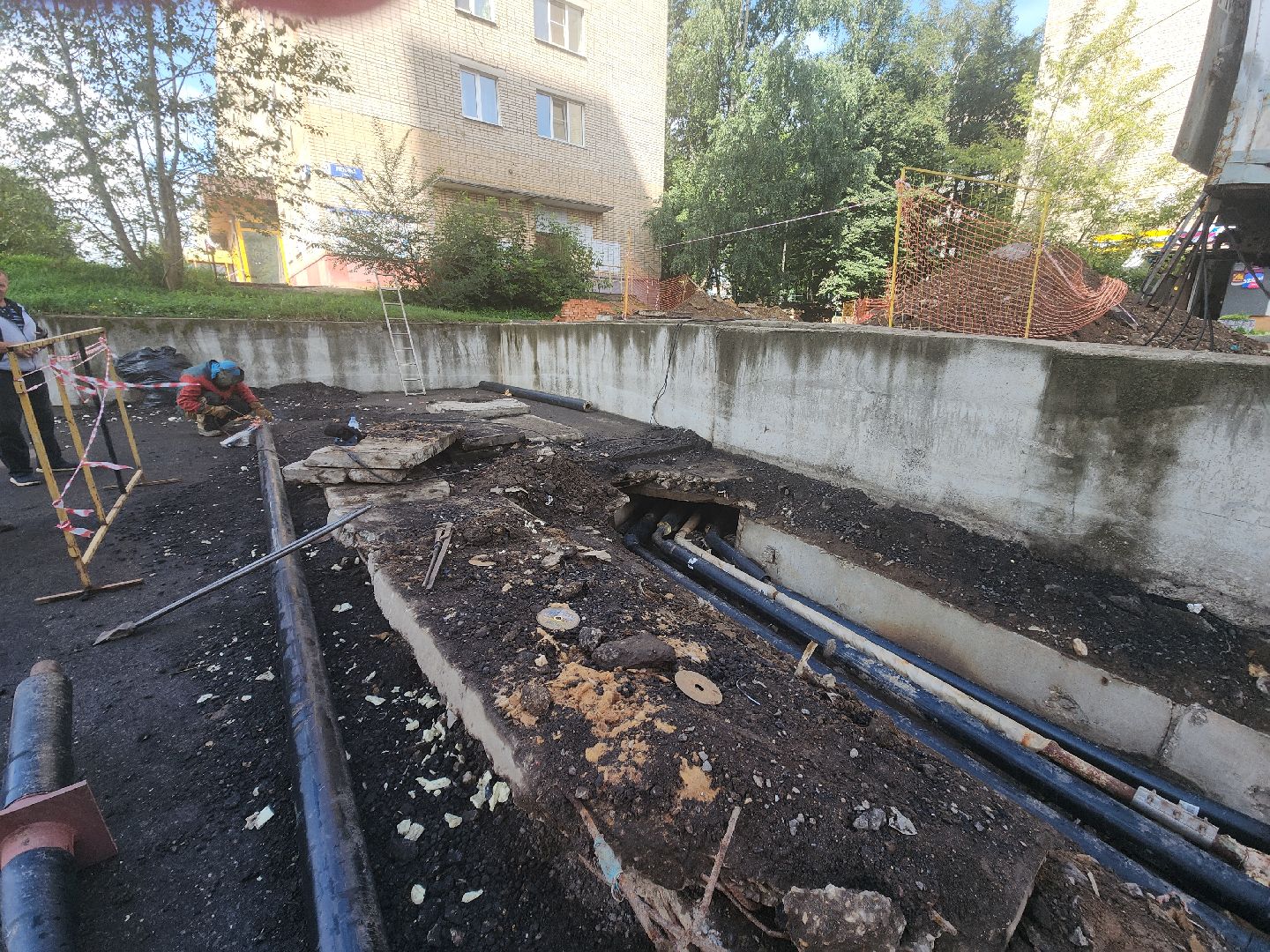 теплотрасса, замена теплосетей,