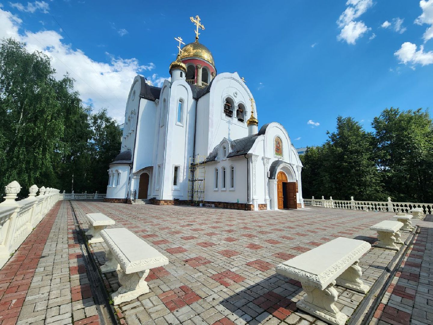 Реконструкция храма в Видном, храм георгия победоносца, ремонт храма, ленинский округ, православие,церковь,