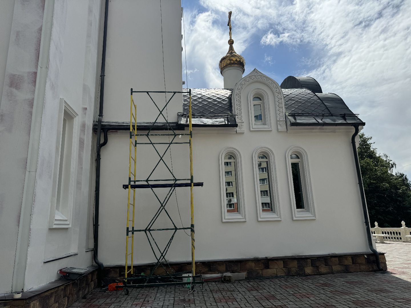 Реконструкция храма в Видном, храм георгия победоносца, ремонт храма, ленинский округ, православие,церковь,