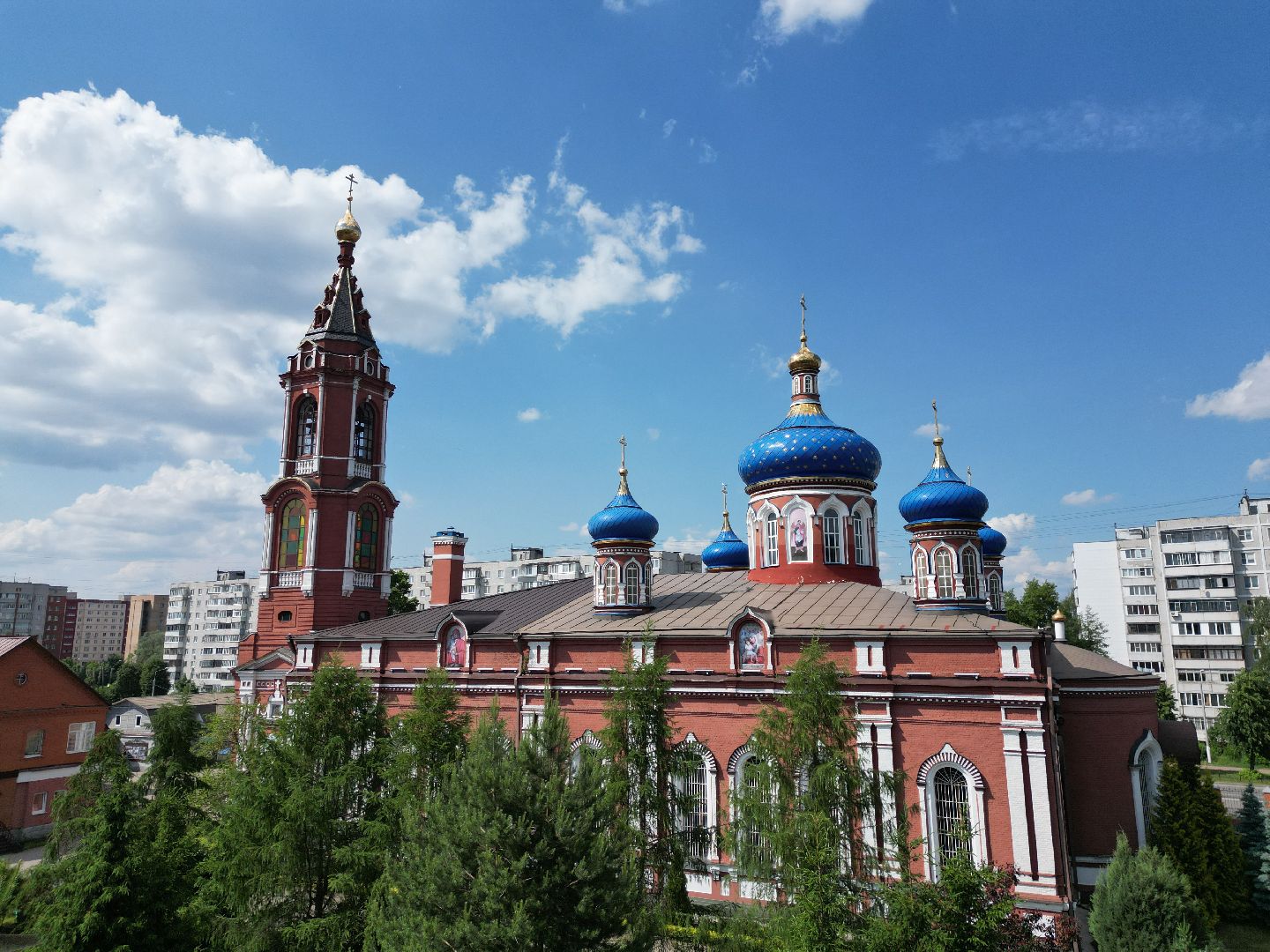 видео с коптера, орехово-зуево, сквер, храм, благоустройство,