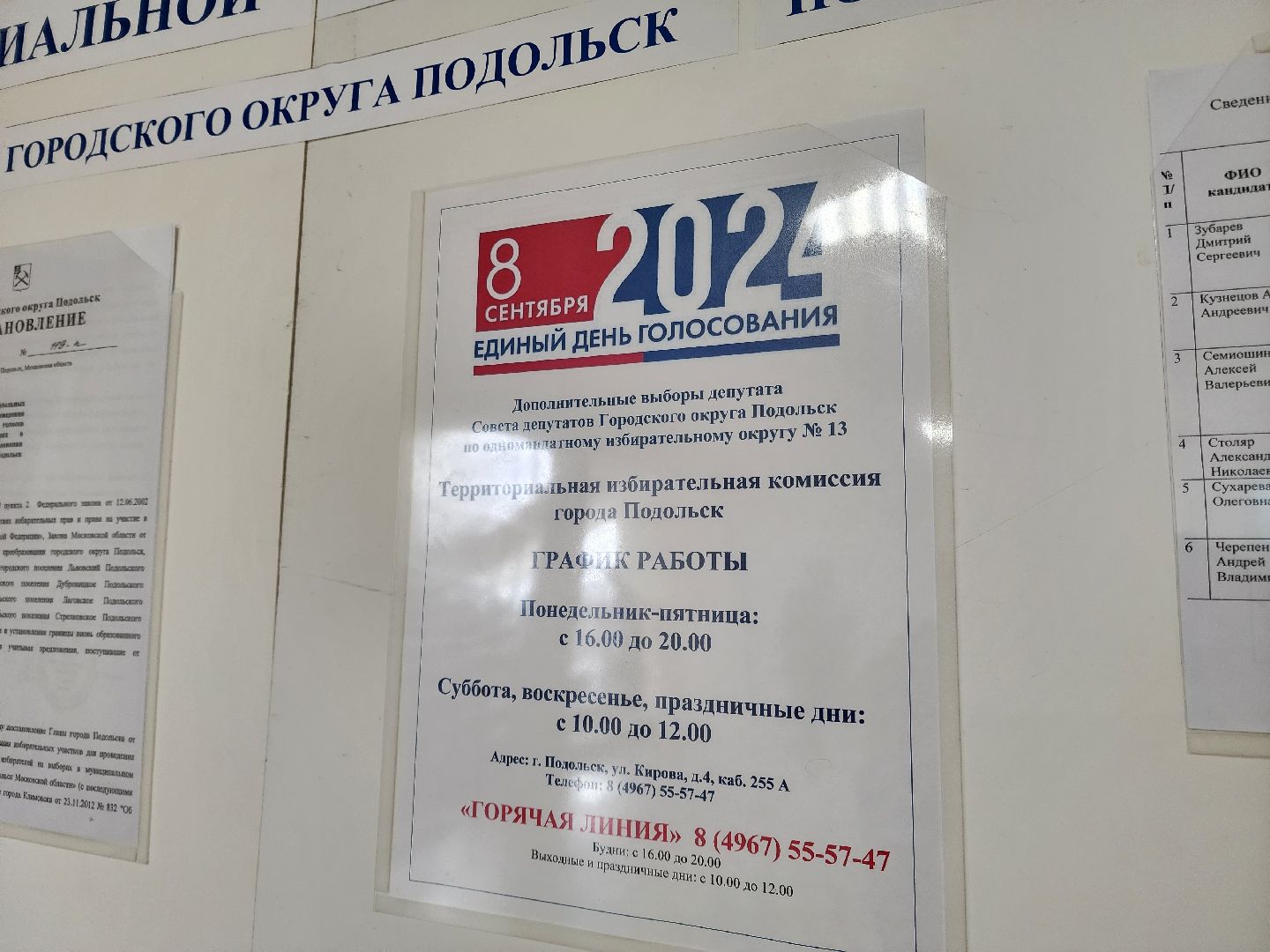 Подольск, Дополнительные выборы, Голосование, выборы депутатов совета депутатов,