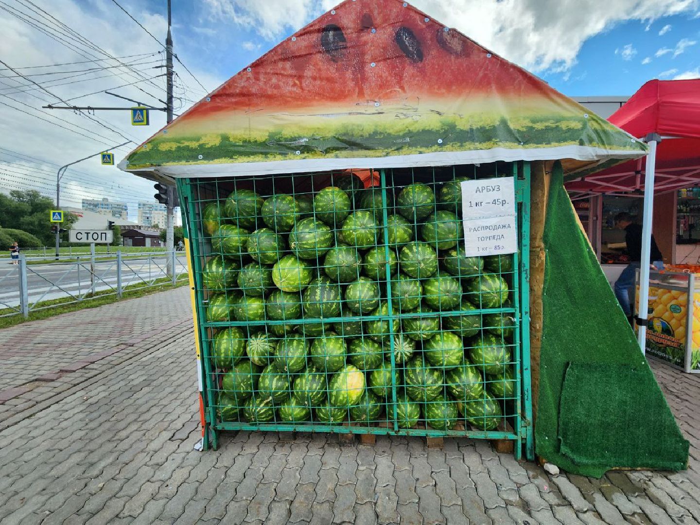 продажа бахчевых, сезон арбузов, дыни и арбузы, торговля в ленинском округе, ленинский округ,