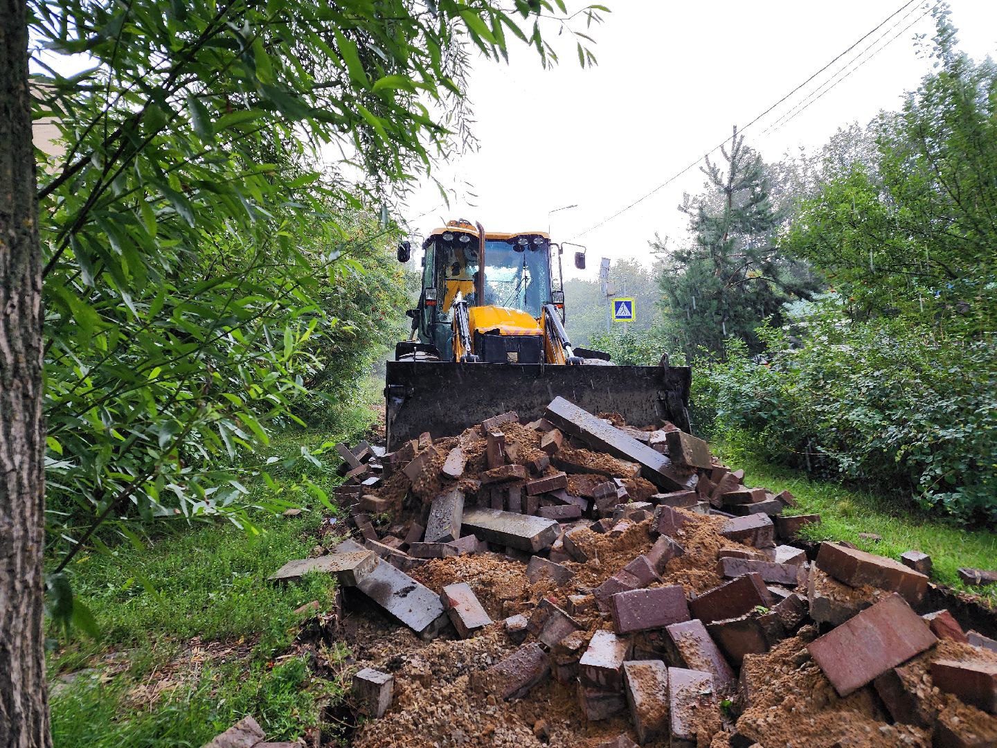 Чехов, улица Чехова, строительство тротуара, дорожный ремонт, нацпроект Безопасные и качественные автодороги, Мосавтодор,