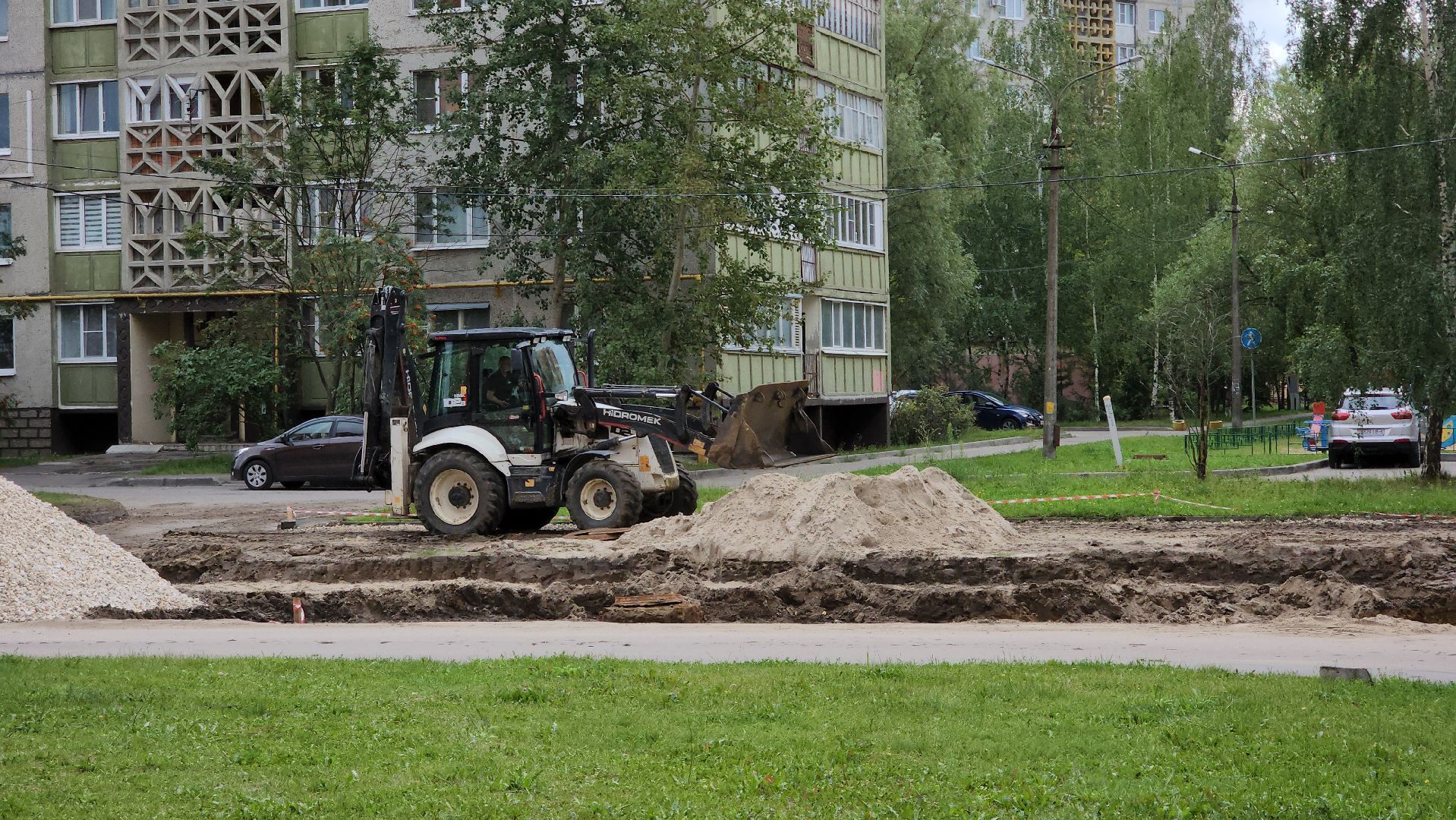 егорьевск, 6 микрорайон, благоустровйство, парковка, ремонт, стройка,