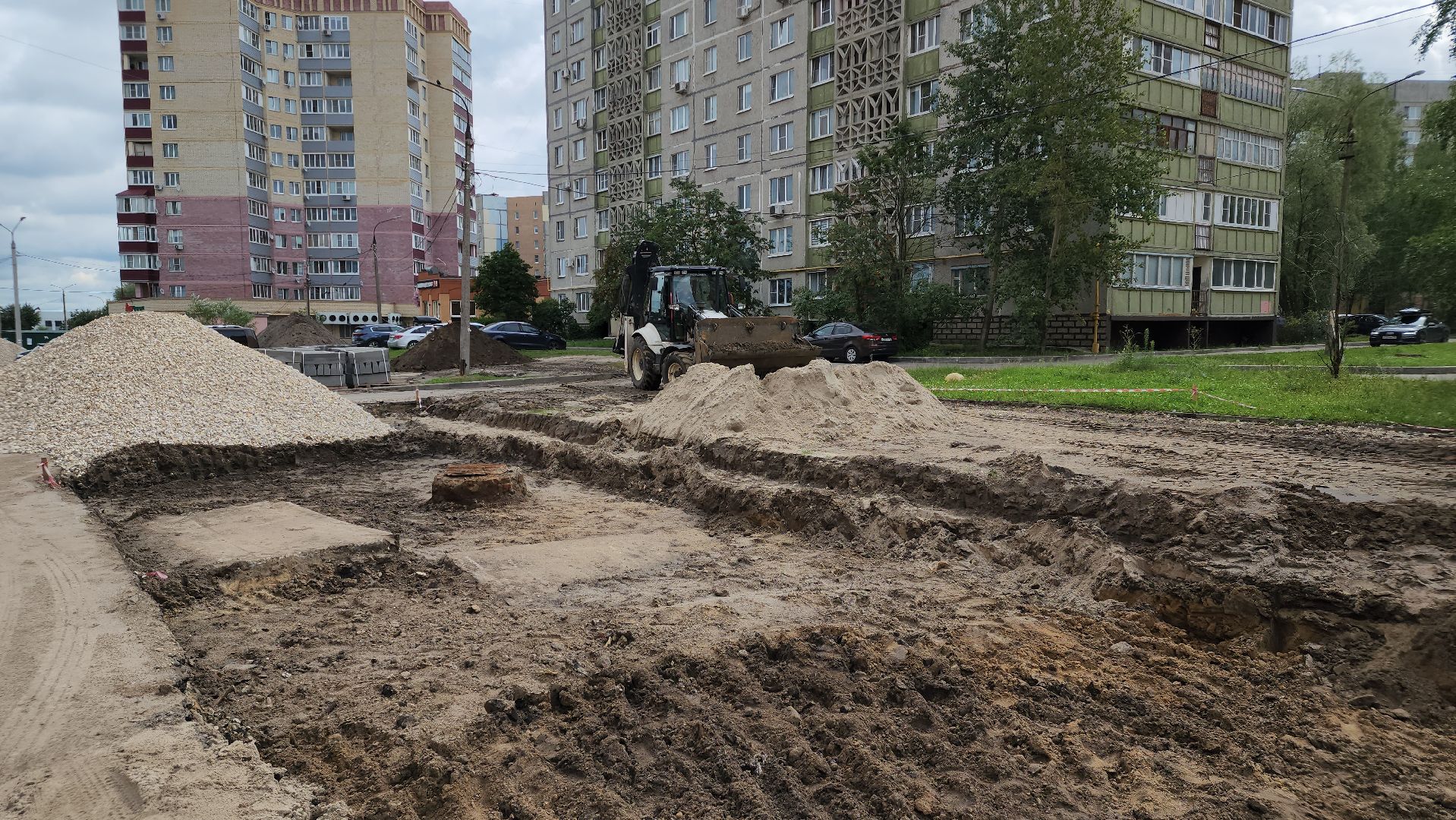 егорьевск, 6 микрорайон, благоустровйство, парковка, ремонт, стройка,