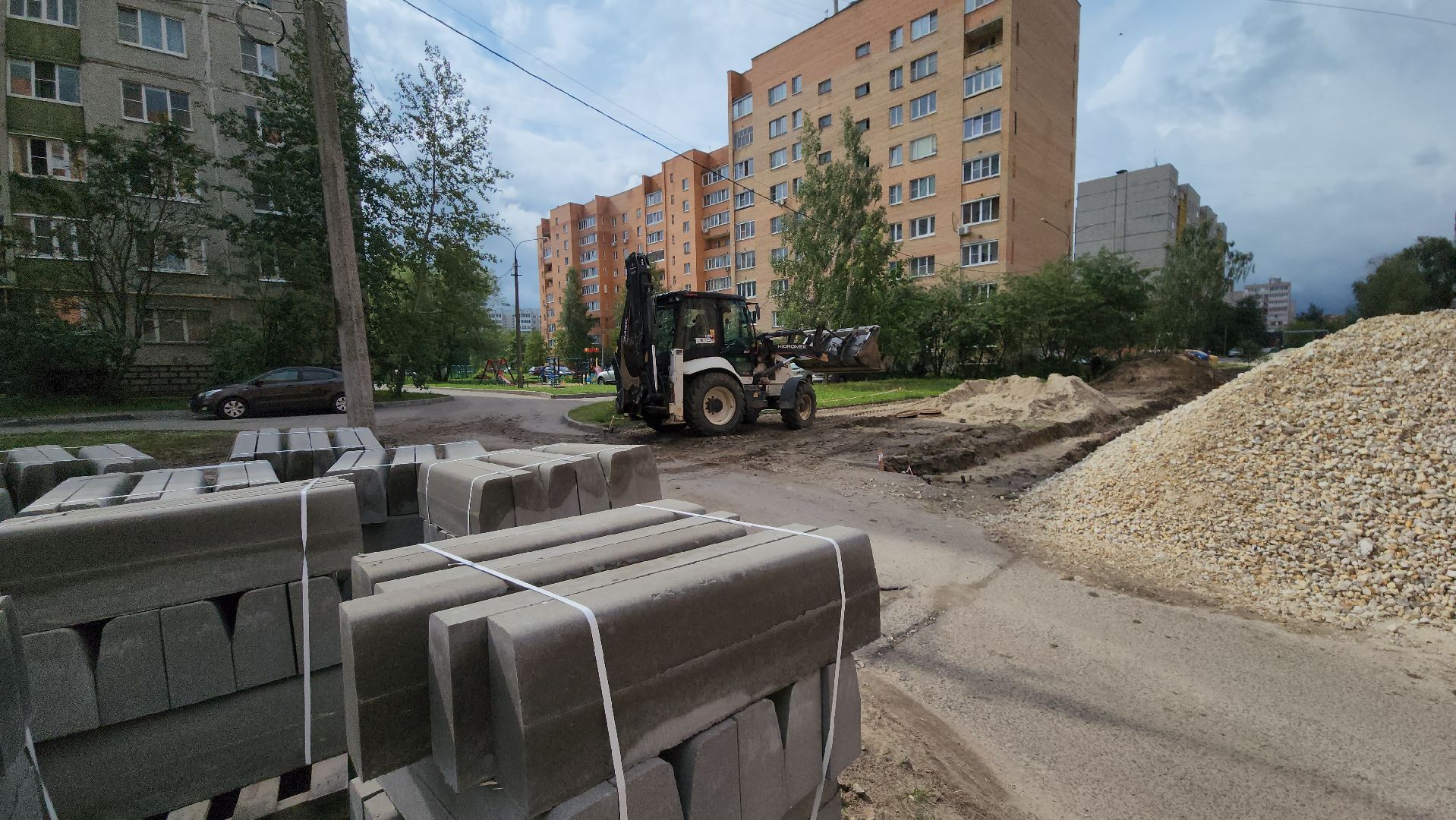 егорьевск, 6 микрорайон, благоустровйство, парковка, ремонт, стройка,