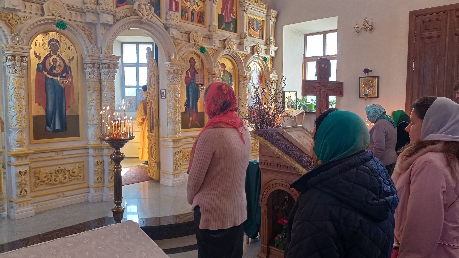 Верба, Вербное воскресение, Вход Господень в Иерусалим, Преображенская церковь, Руза