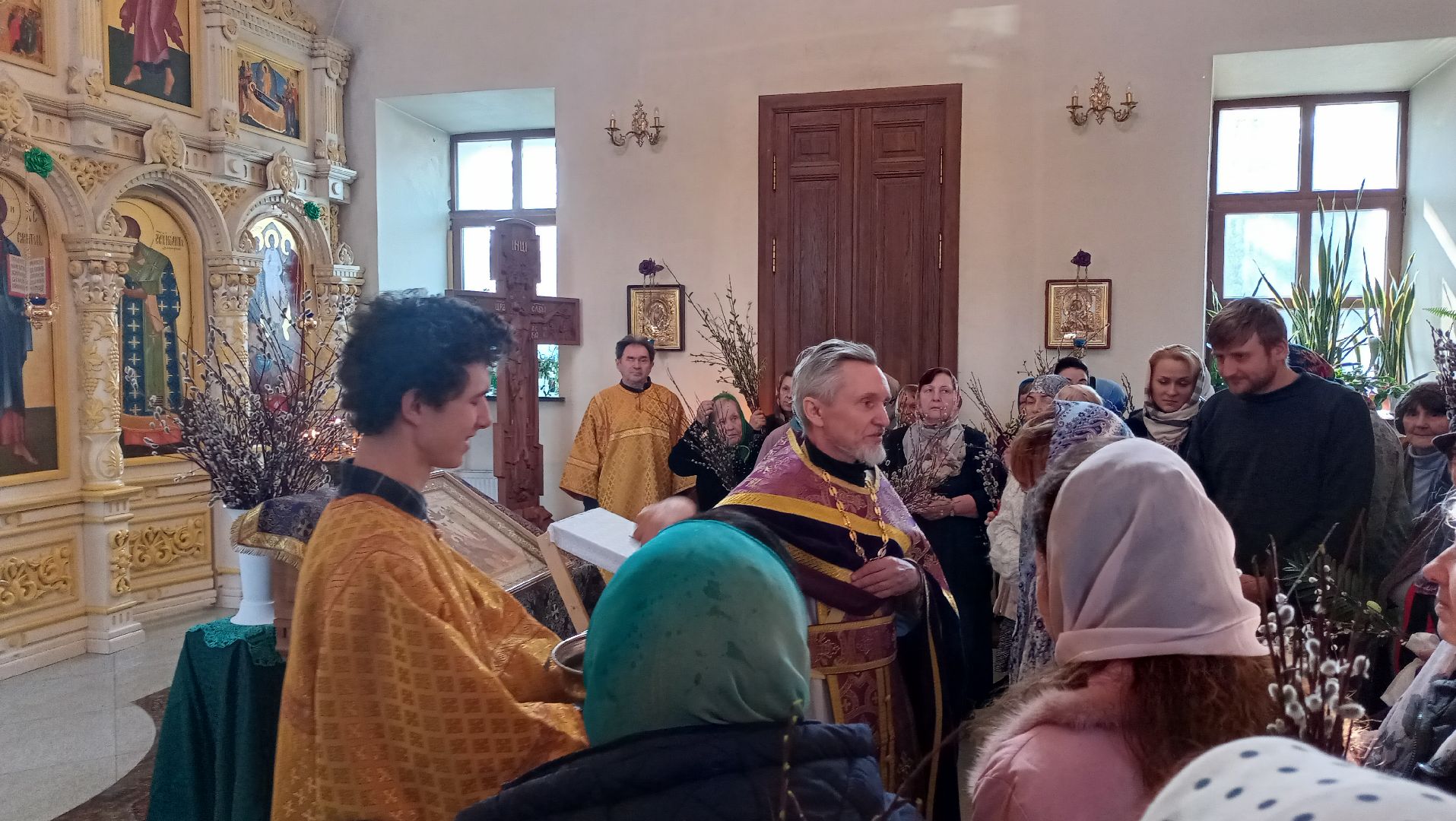 Верба, Вербное воскресение, Вход Господень в Иерусалим, Преображенская церковь, Руза