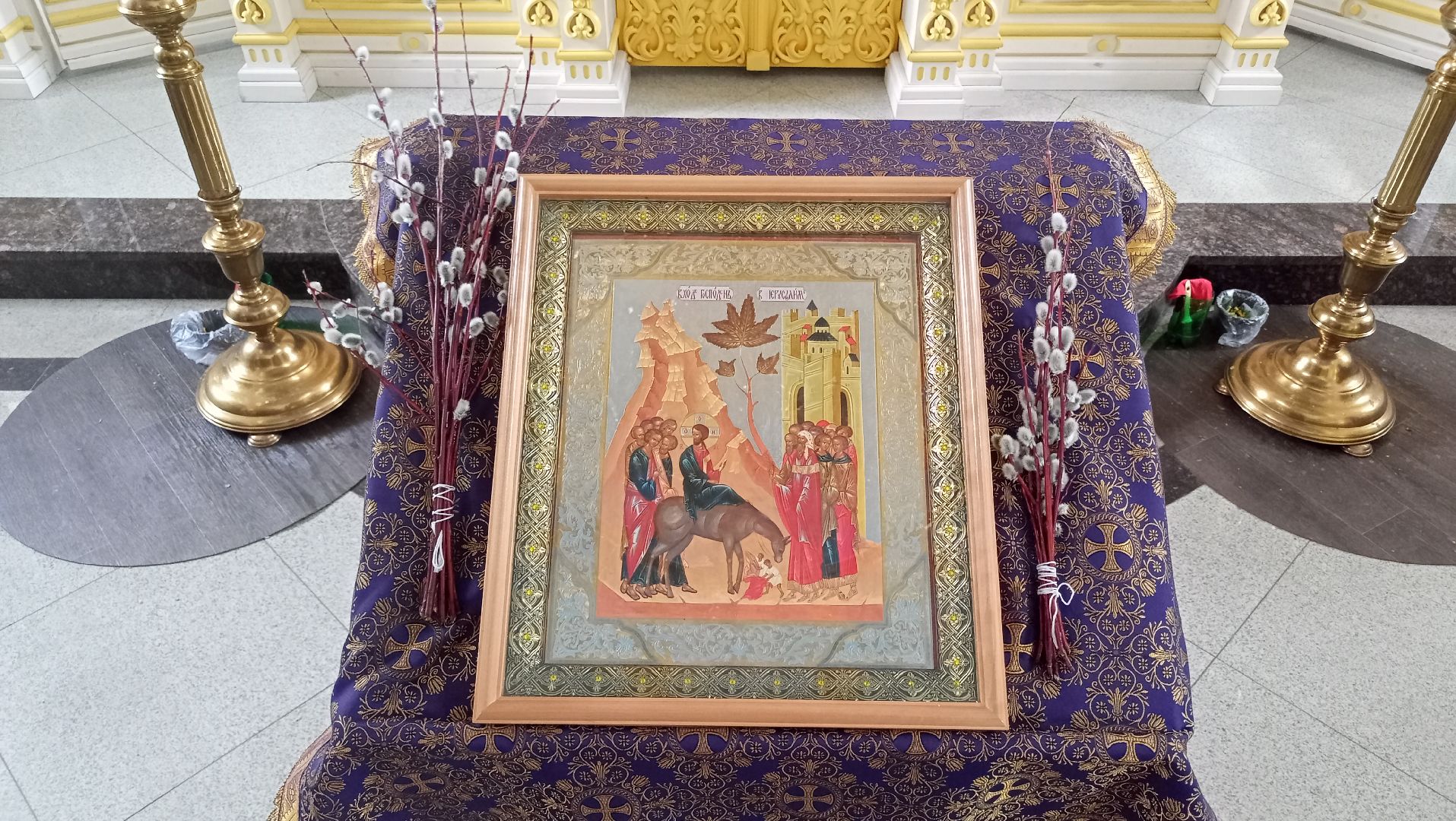 Верба, Вербное воскресение, Вход Господень в Иерусалим, Преображенская церковь, Руза