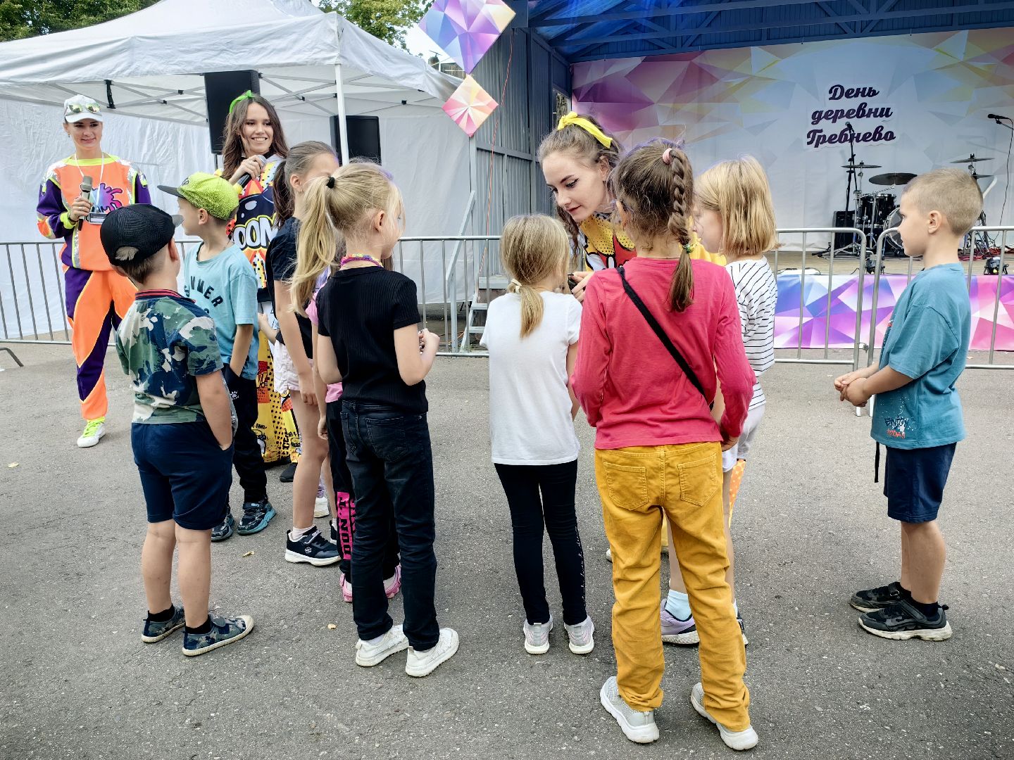 день деревни Гребнево, аквагрим, фестиваль красок, анимация, щёлково,